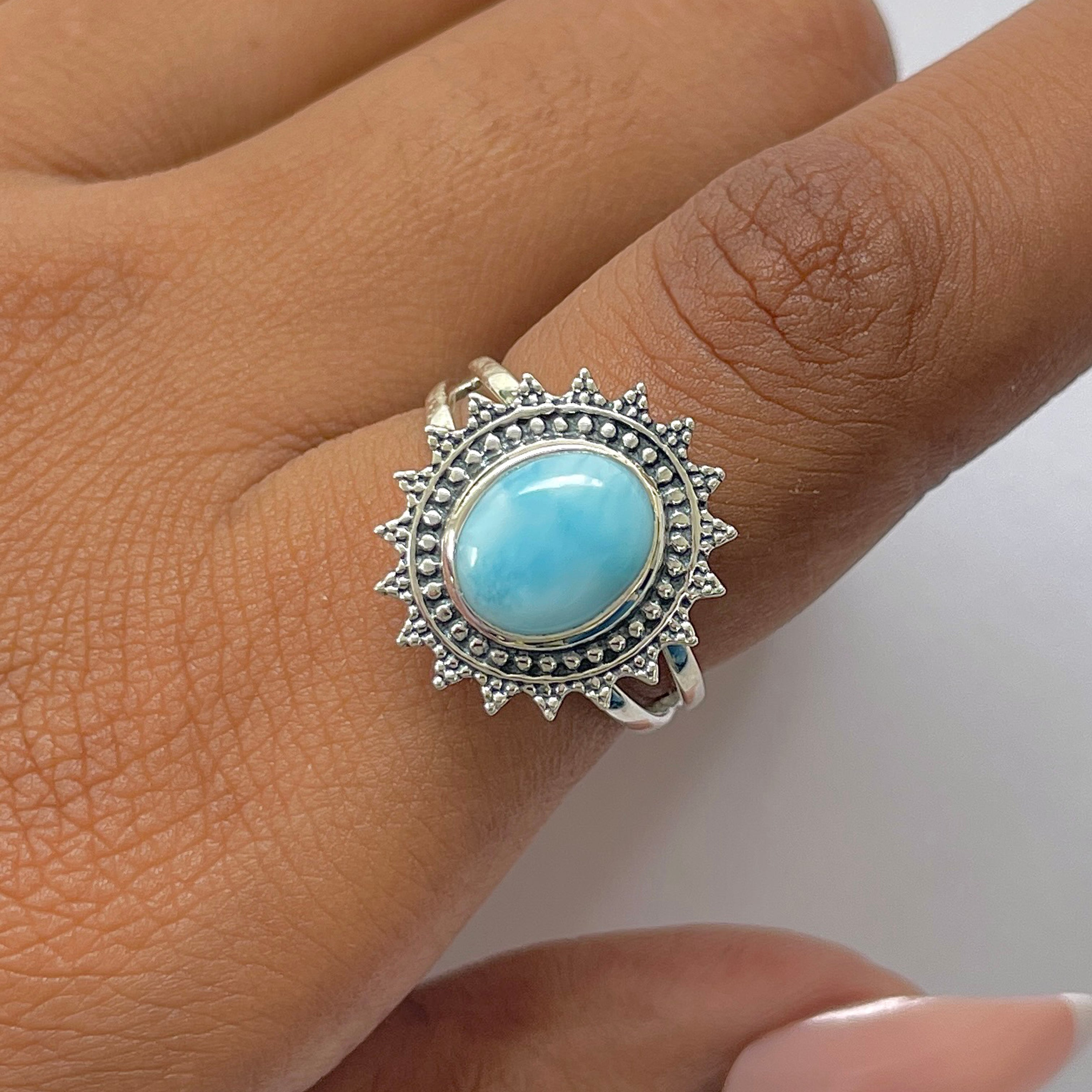 Larimar Ring-(LAR-RDR-118.)