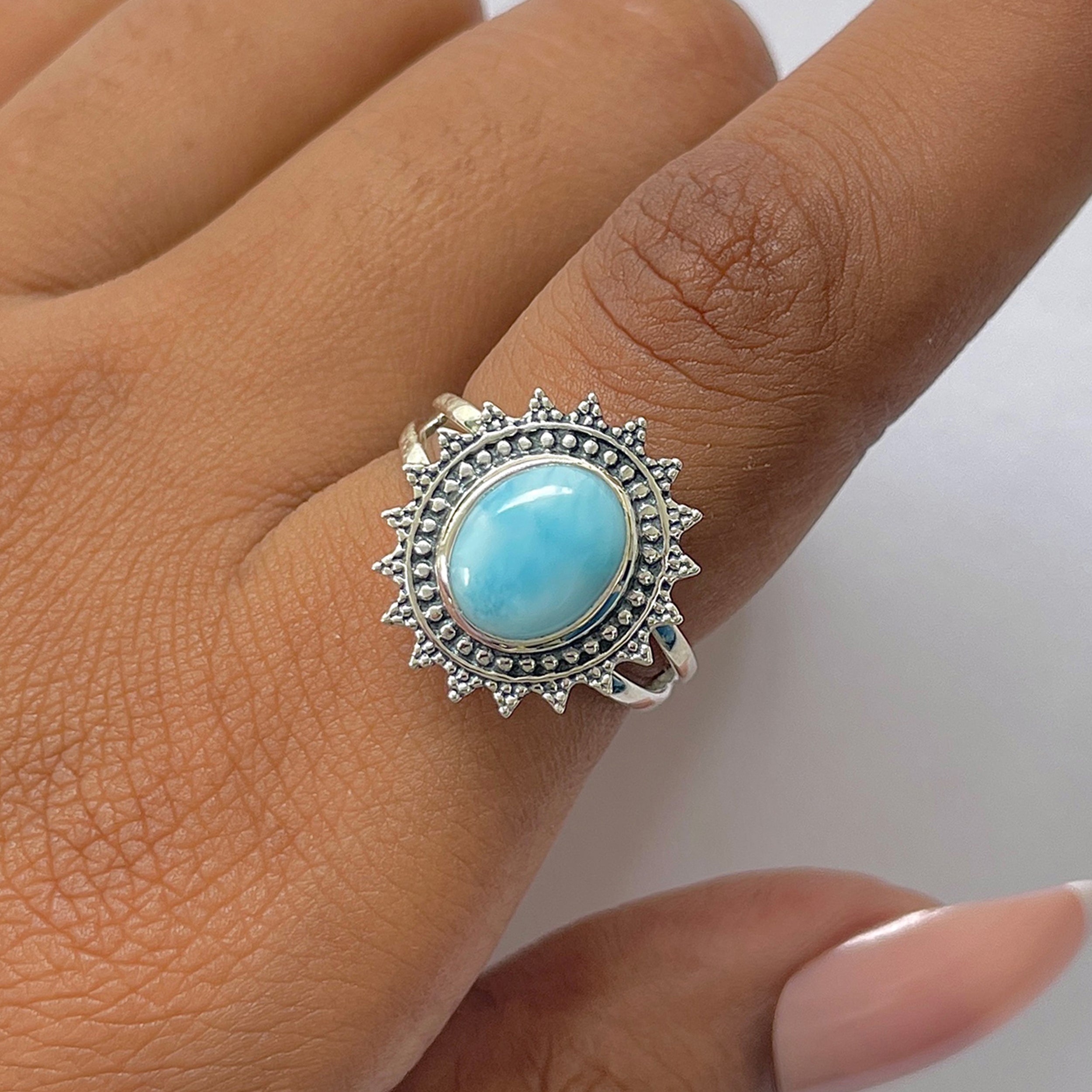 Larimar Ring-(LAR-RDR-118.)