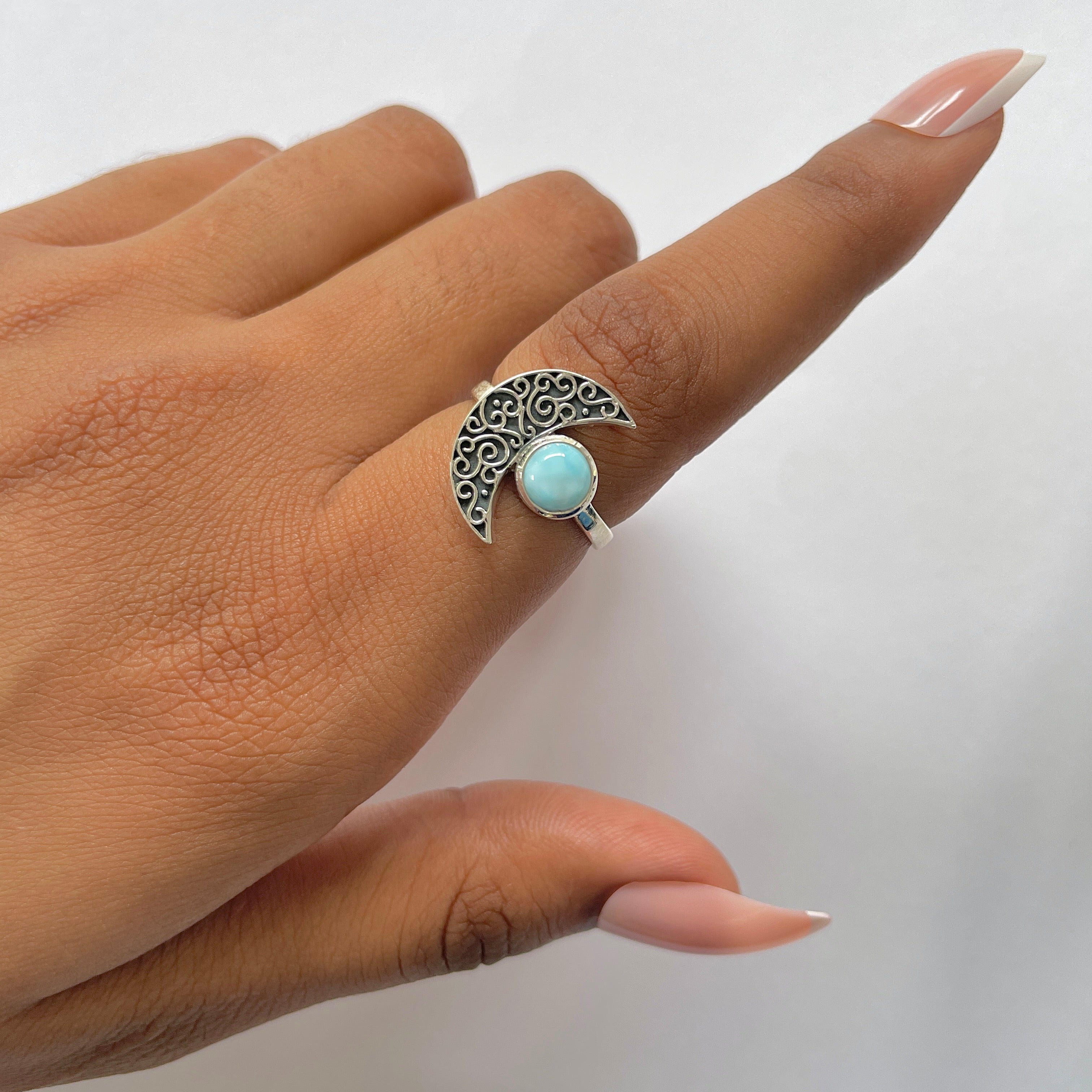 Larimar Ring-(LAR-RDR-1192.)