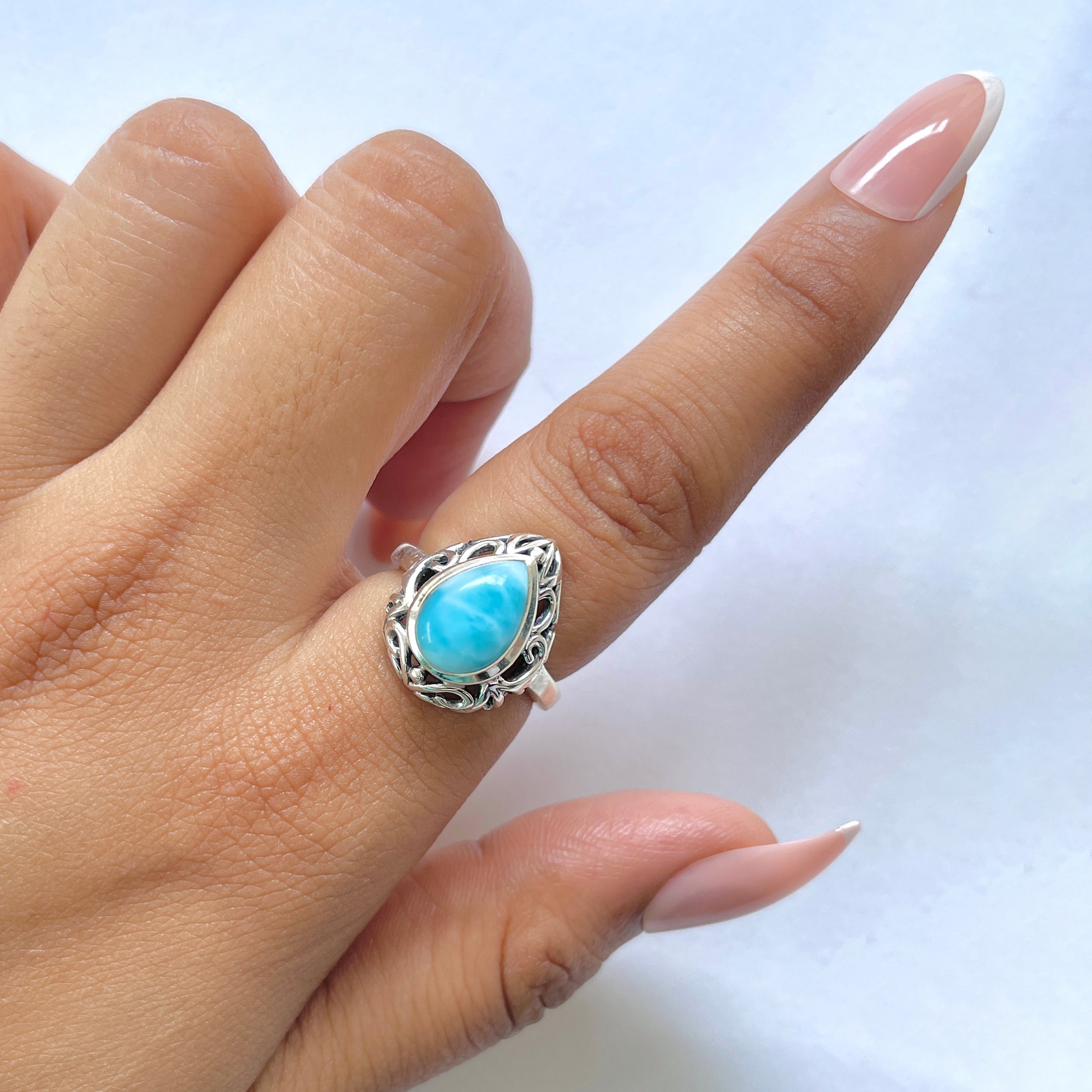 Larimar Ring-(LAR-RDR-124.)
