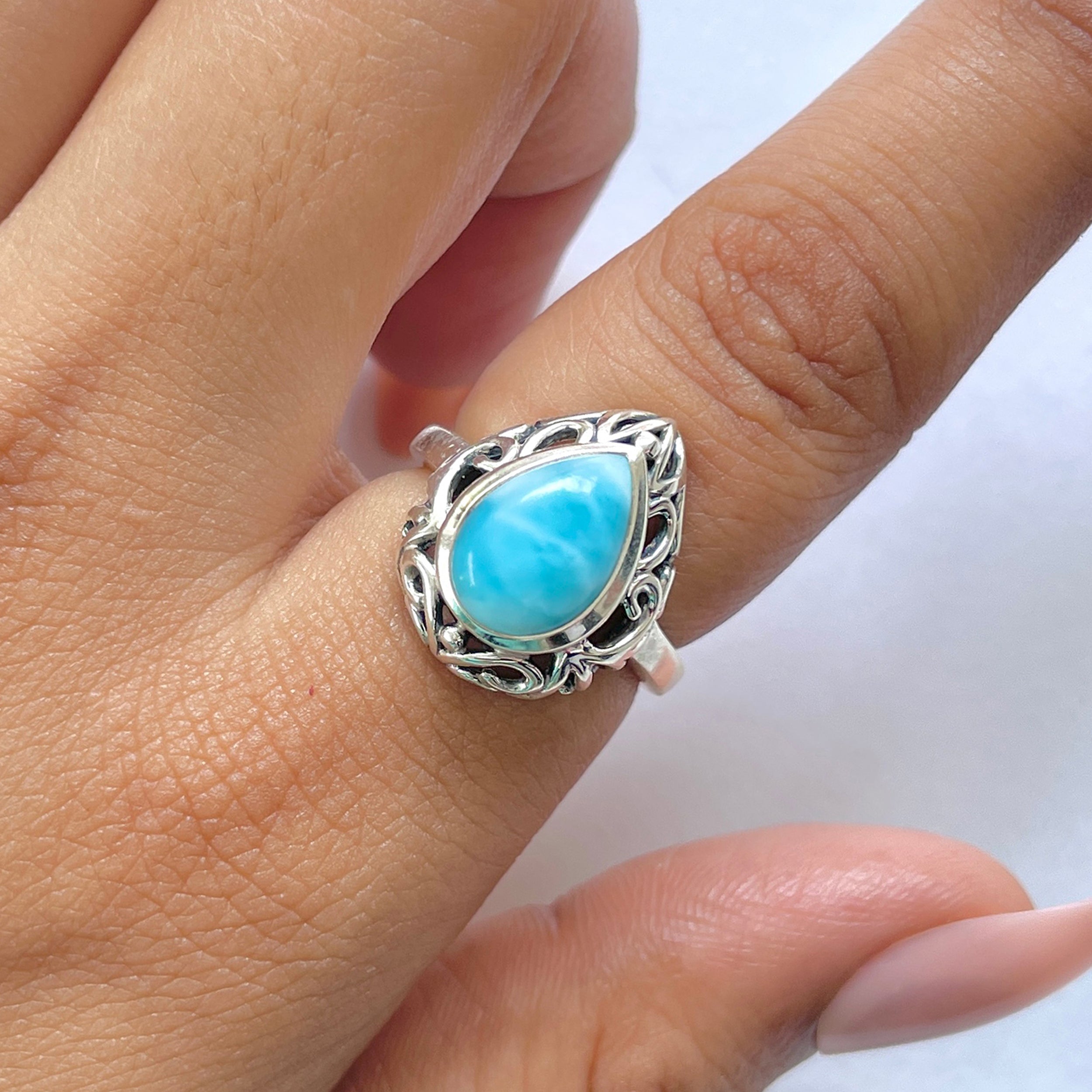 Larimar Ring-(LAR-RDR-124.)