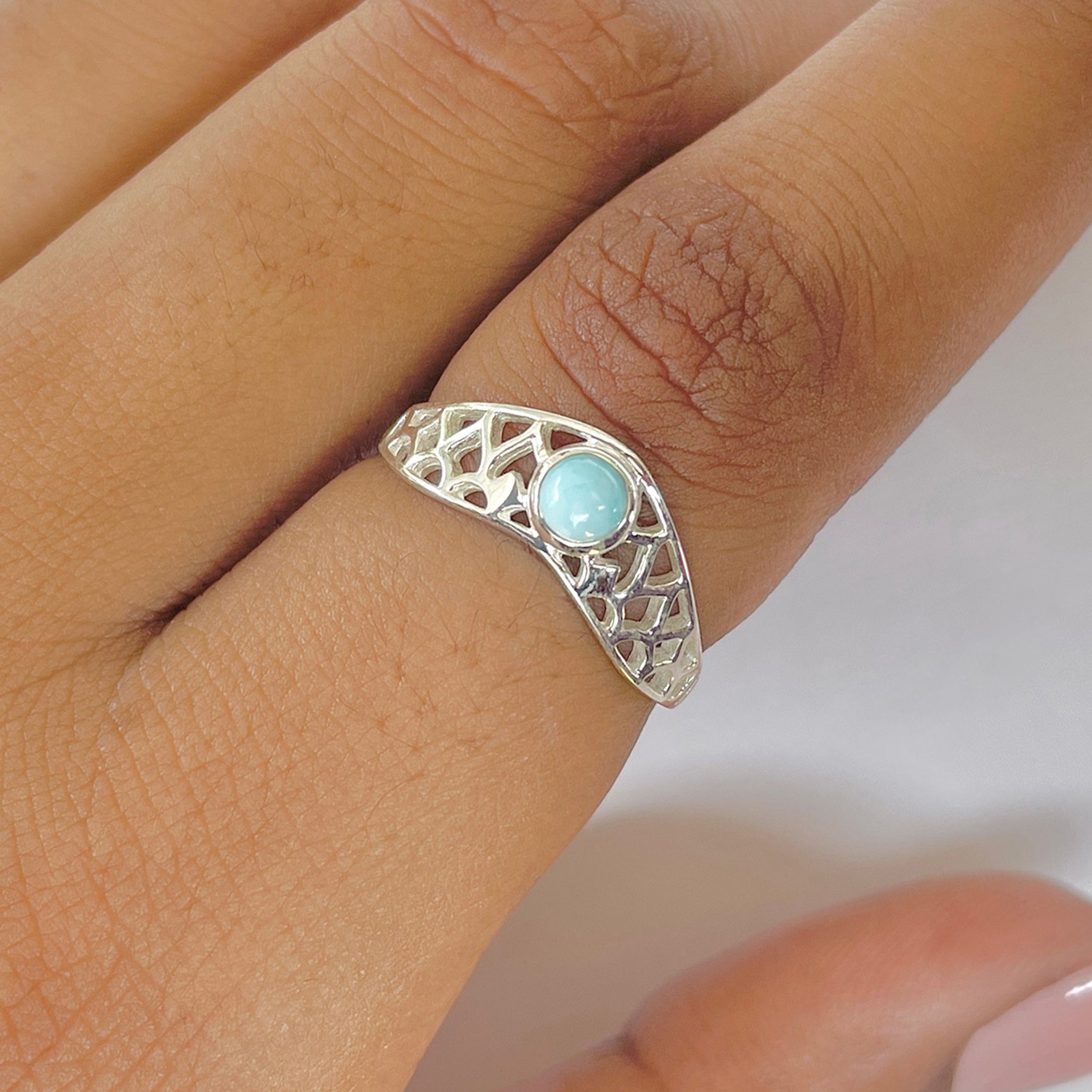 Larimar Ring-(LAR-RDR-1346.)