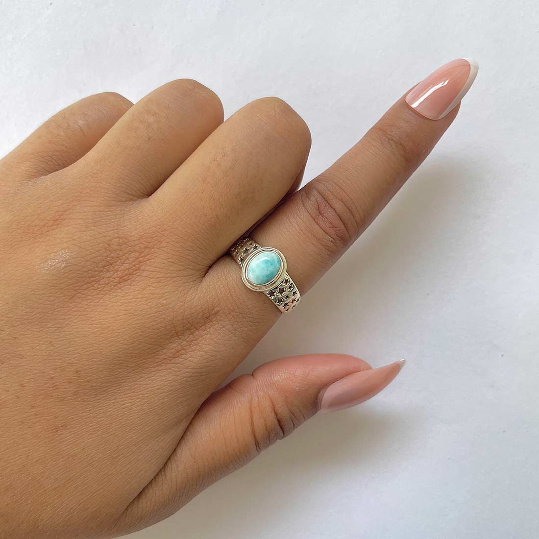 Larimar Ring-(LAR-RDR-1565.)