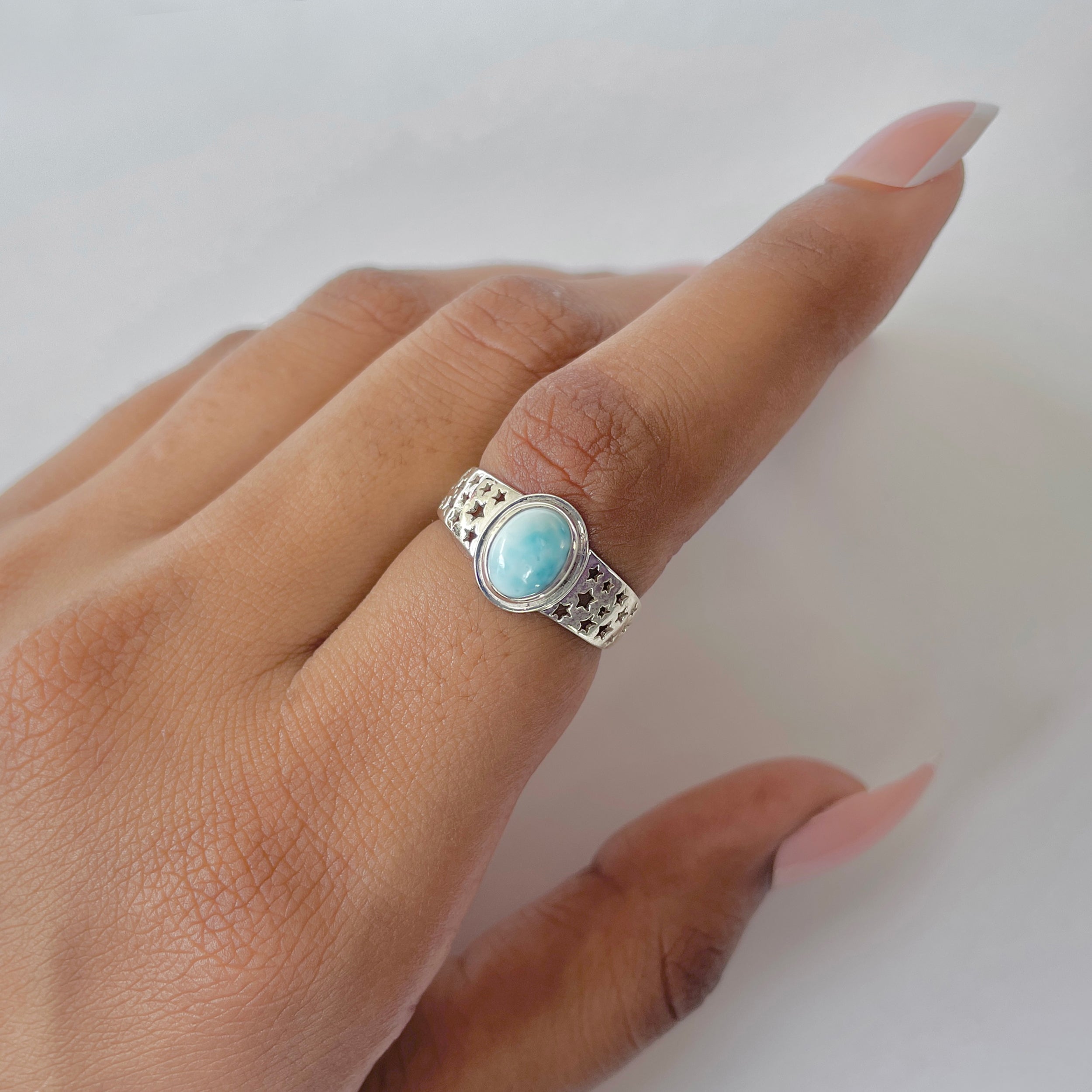 Larimar Ring-(LAR-RDR-1565.)