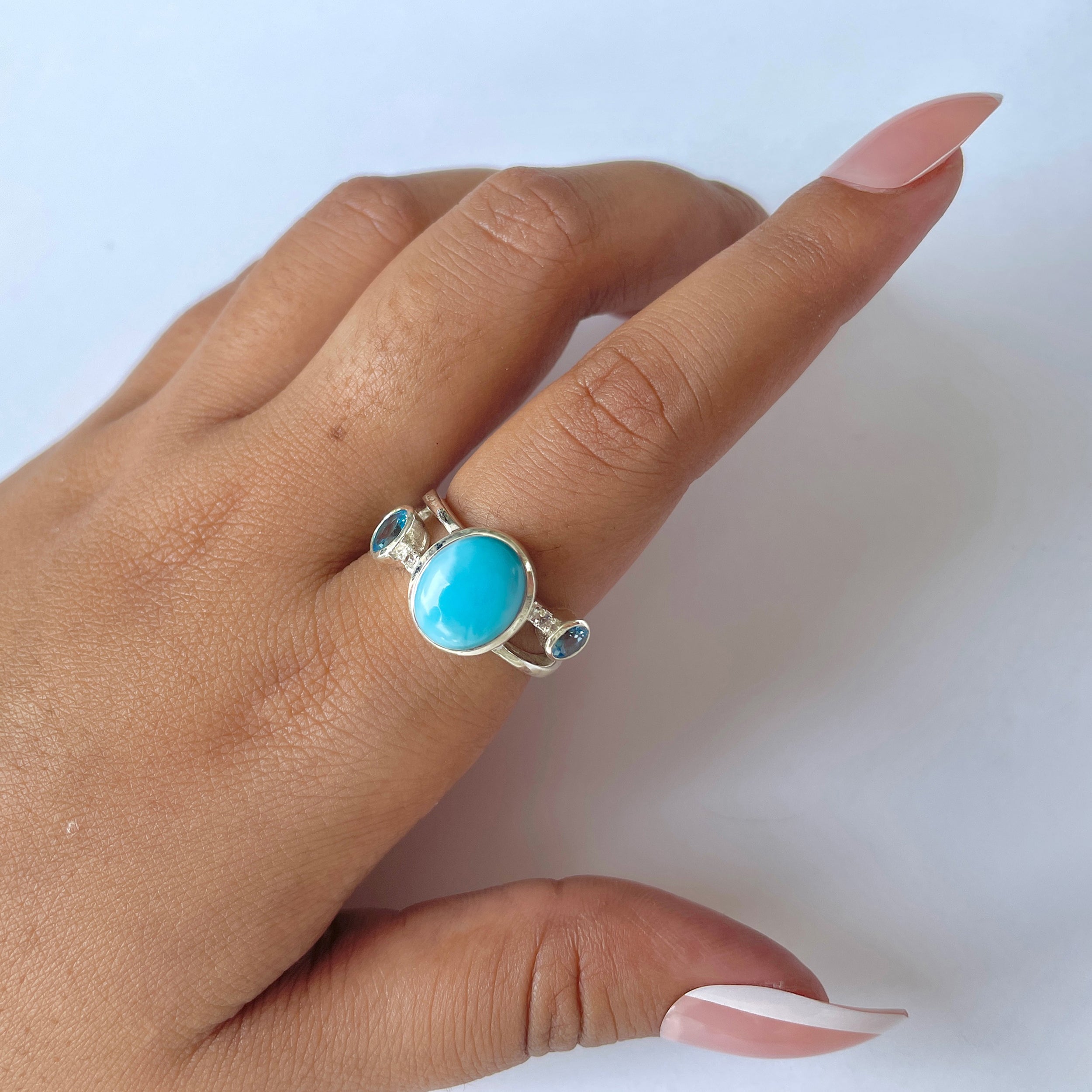 Larimar Ring-(LAR-RDR-269.)