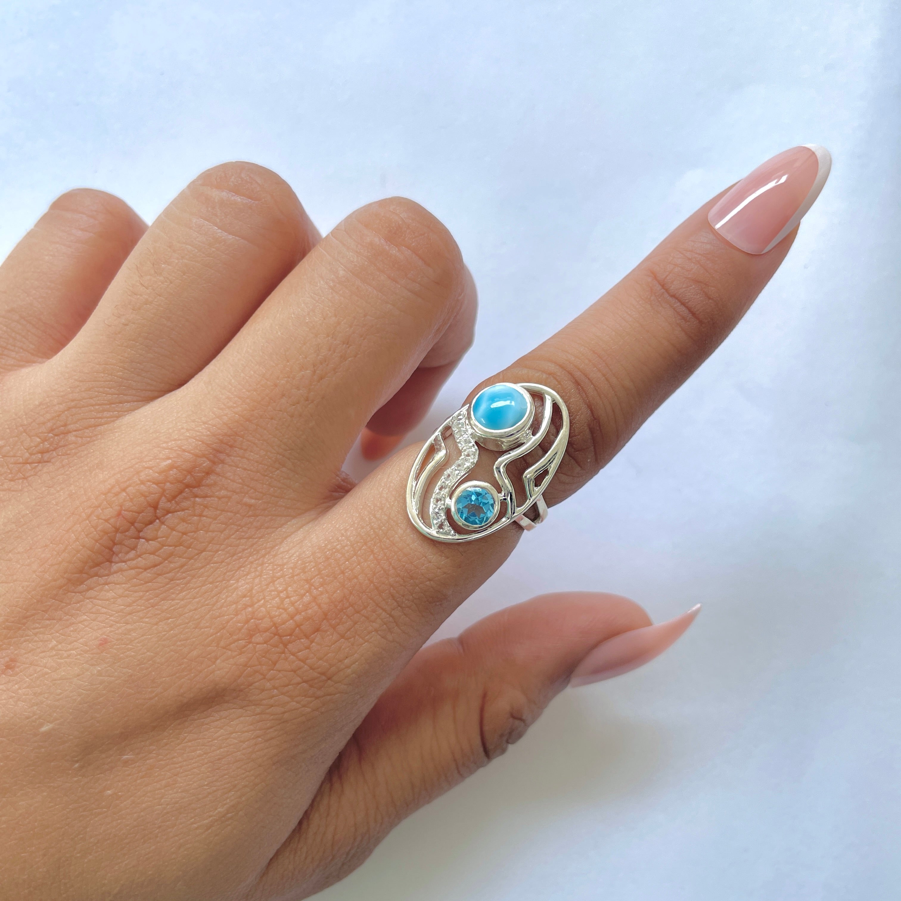 Larimar Ring-(LAR-RDR-293.)