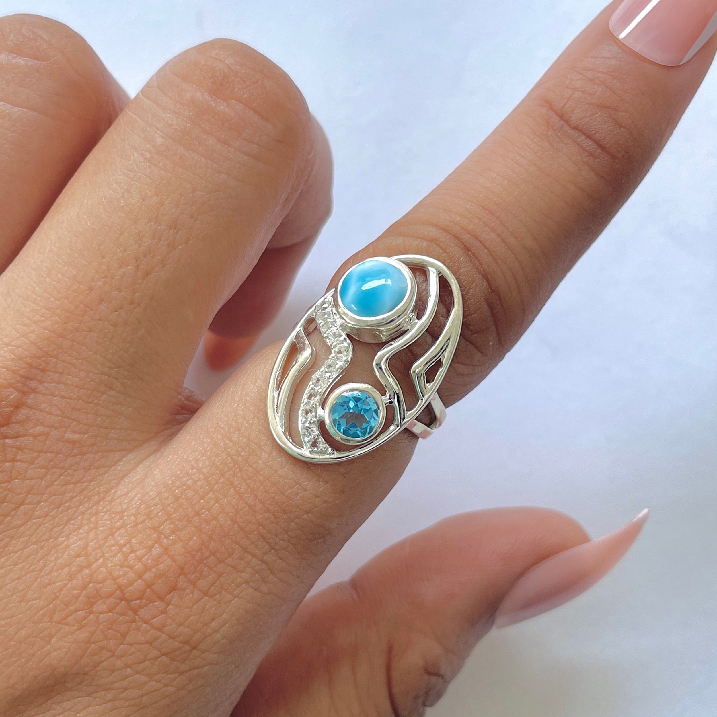 Larimar Ring-(LAR-RDR-293.)