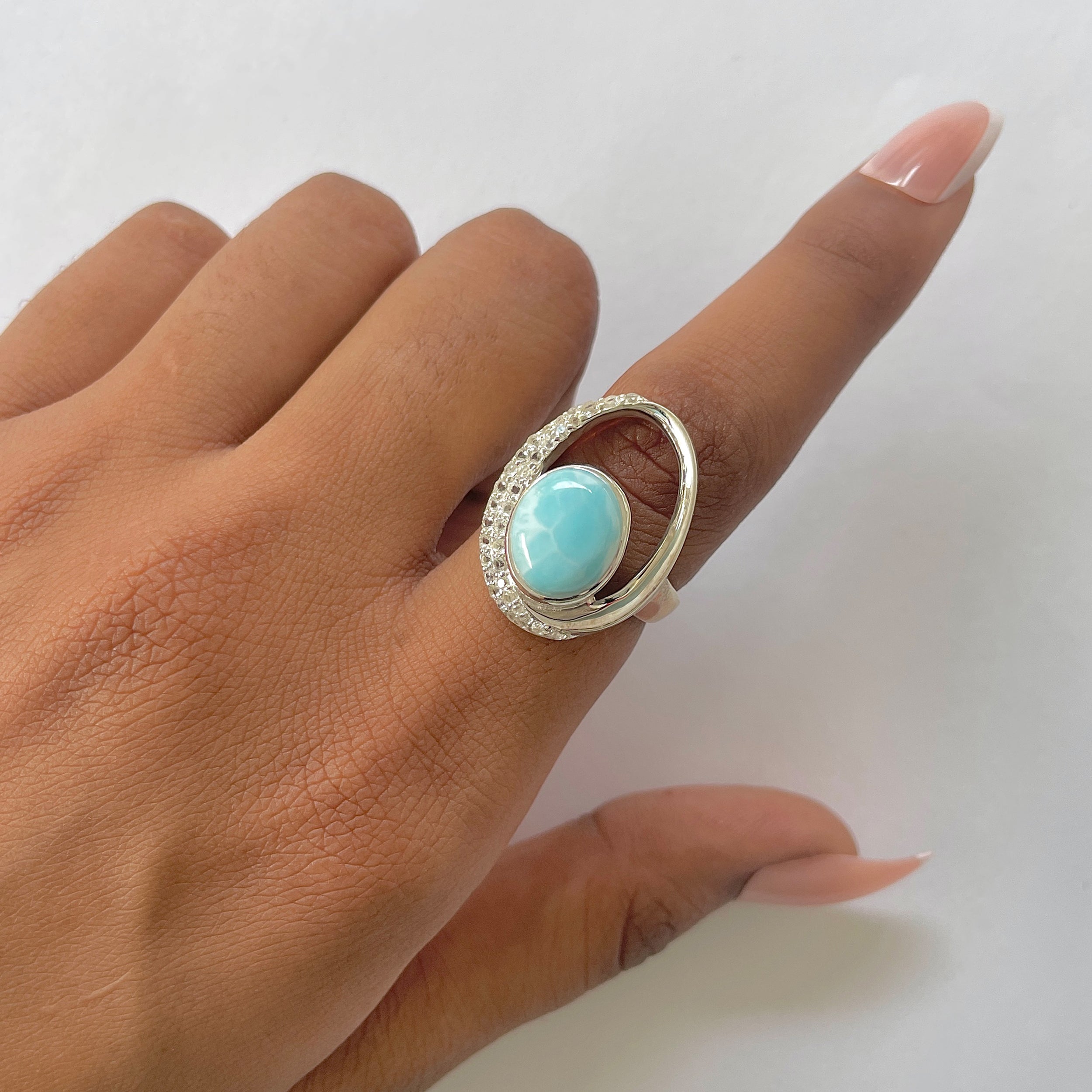Larimar Ring-(LAR-RDR-304.)