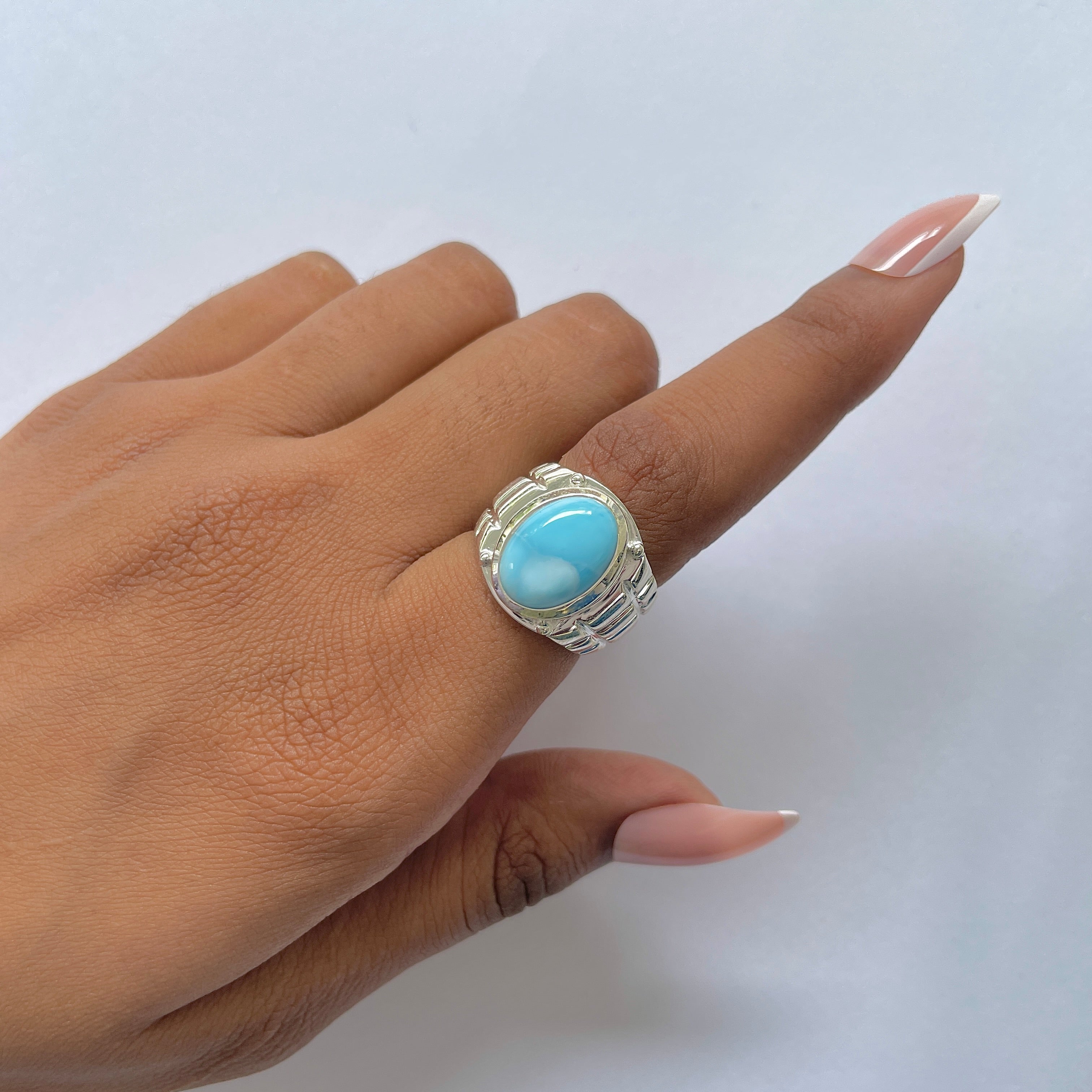 Larimar Ring-(LAR-RDR-307.)