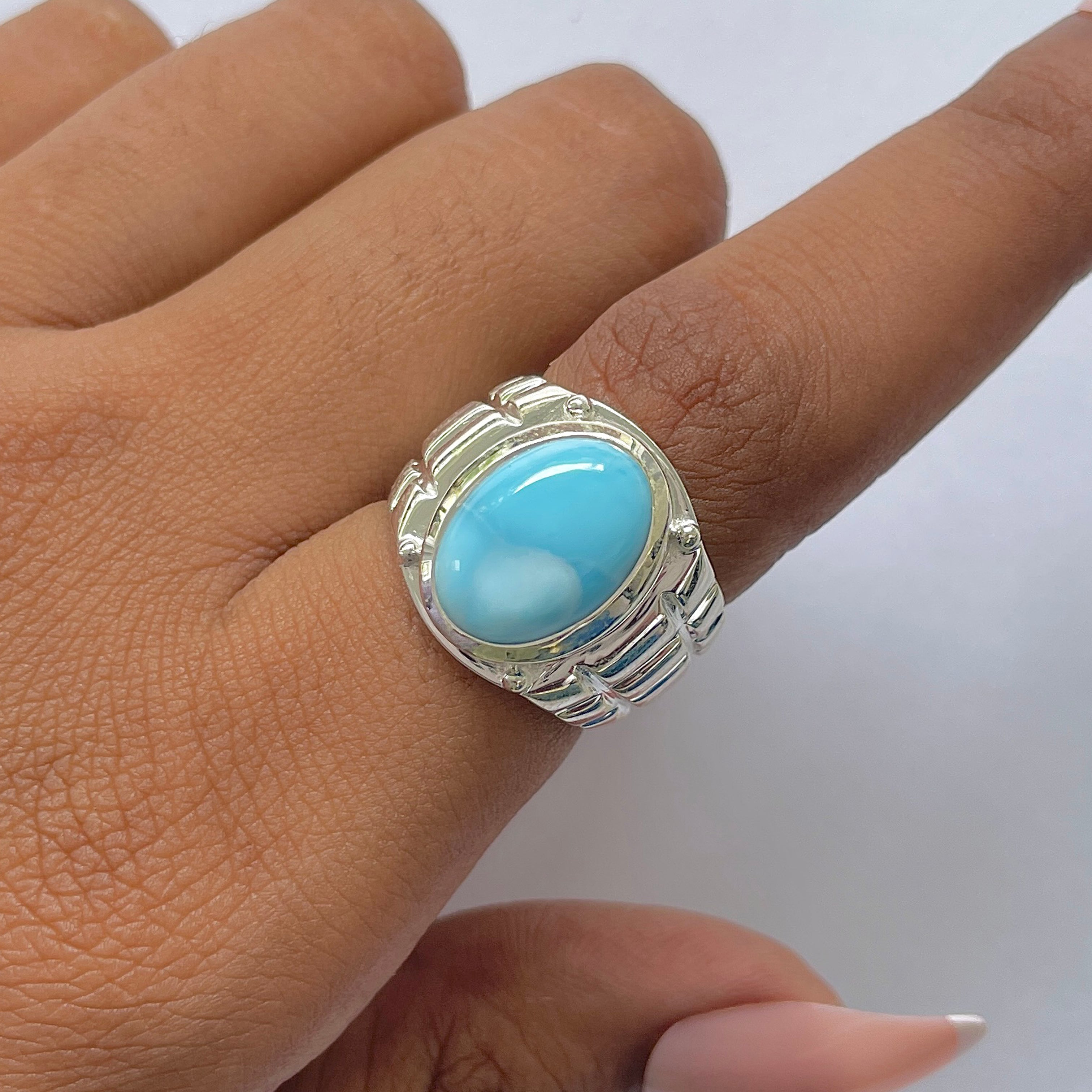Larimar Ring-(LAR-RDR-307.)