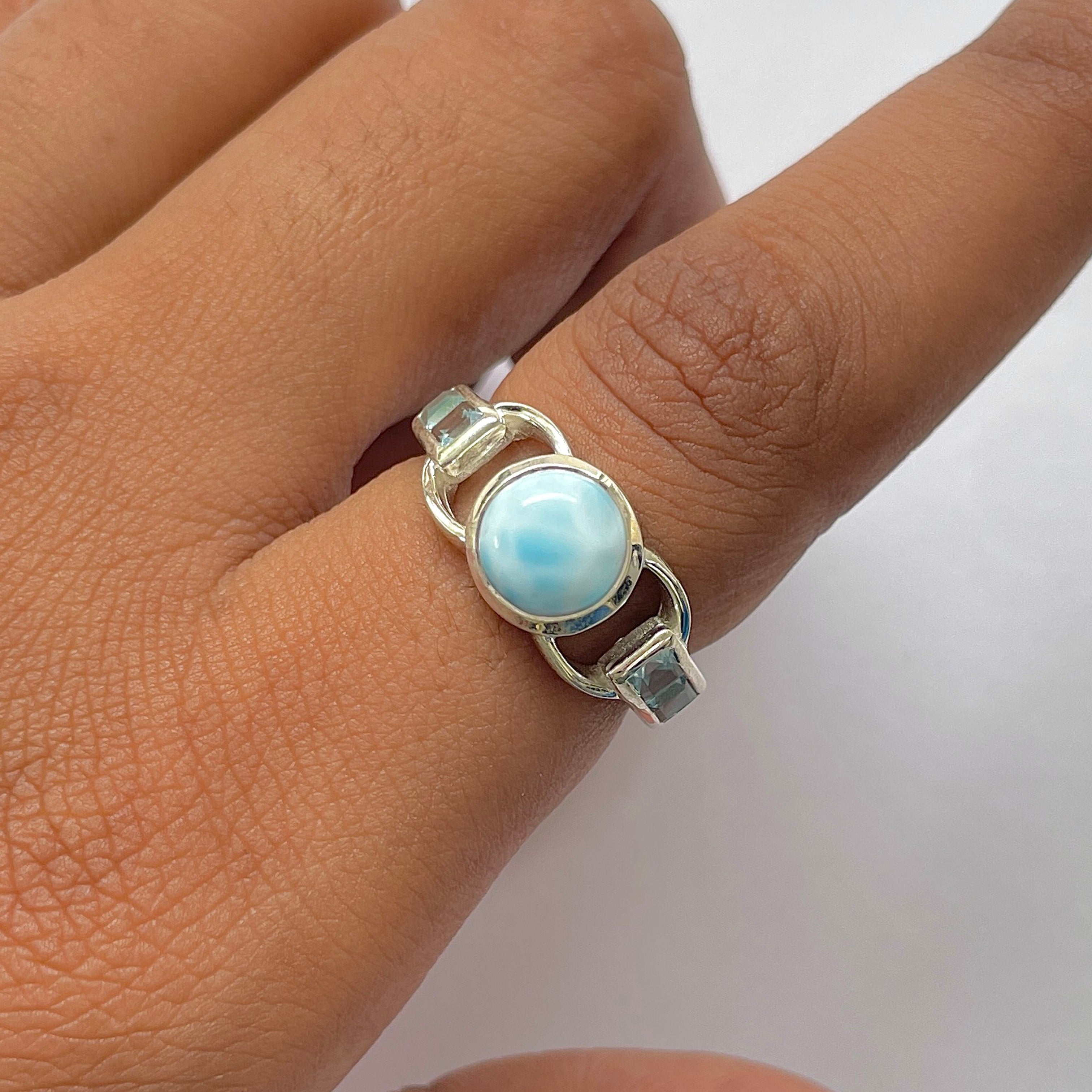 Larimar Ring-(LAR-RDR-43.)