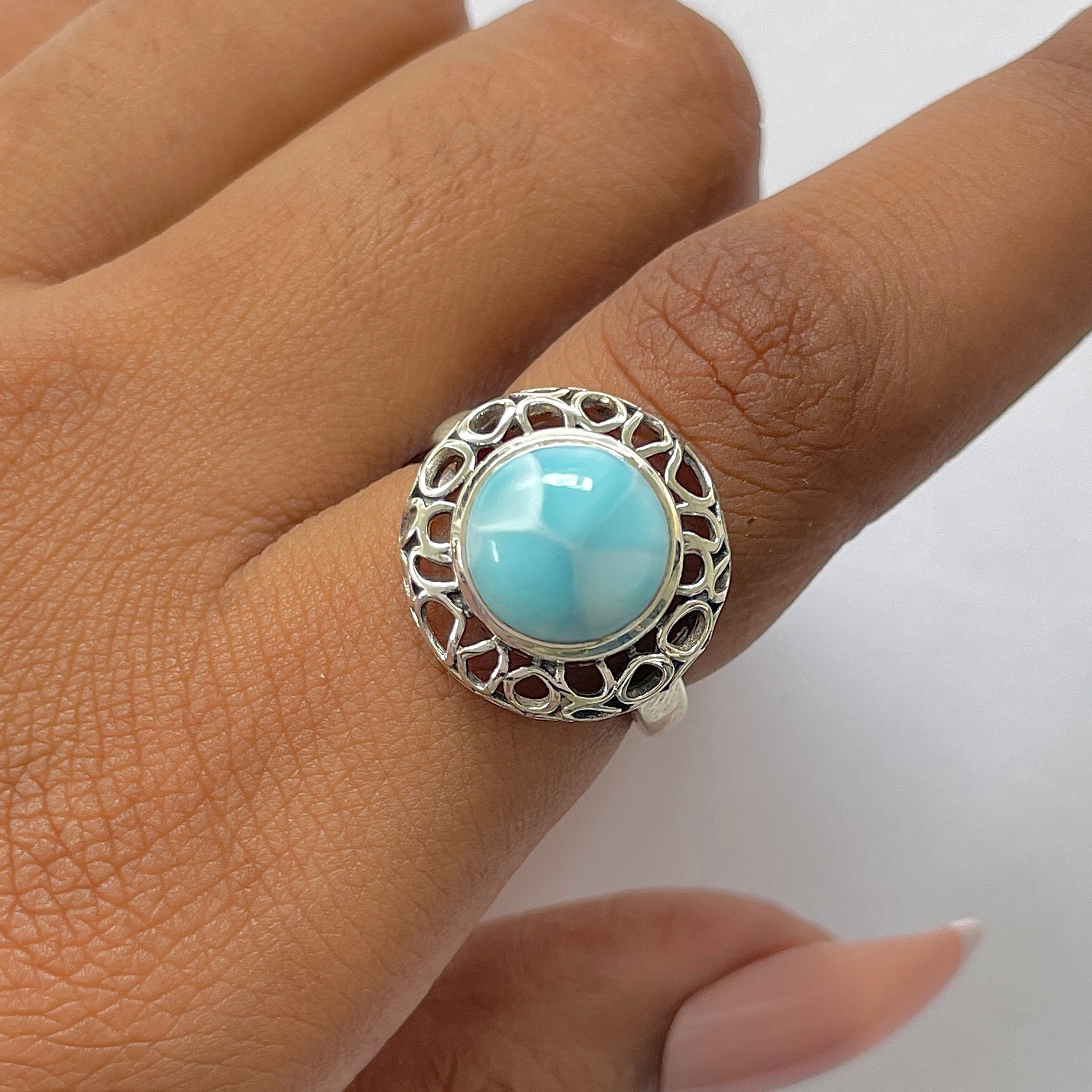 Larimar Ring-(LAR-RDR-53.)