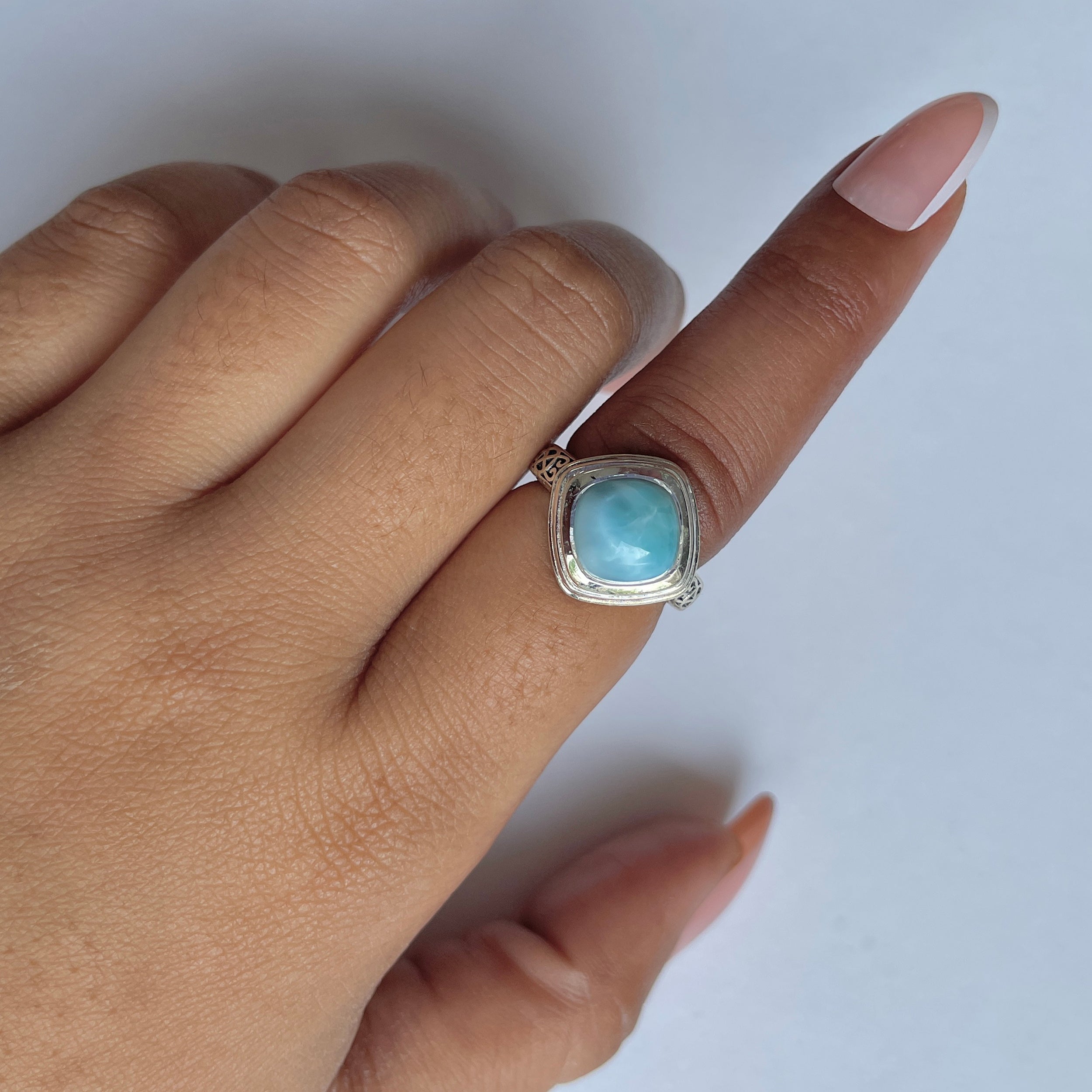 Larimar Ring-(LAR-RDR-56.)