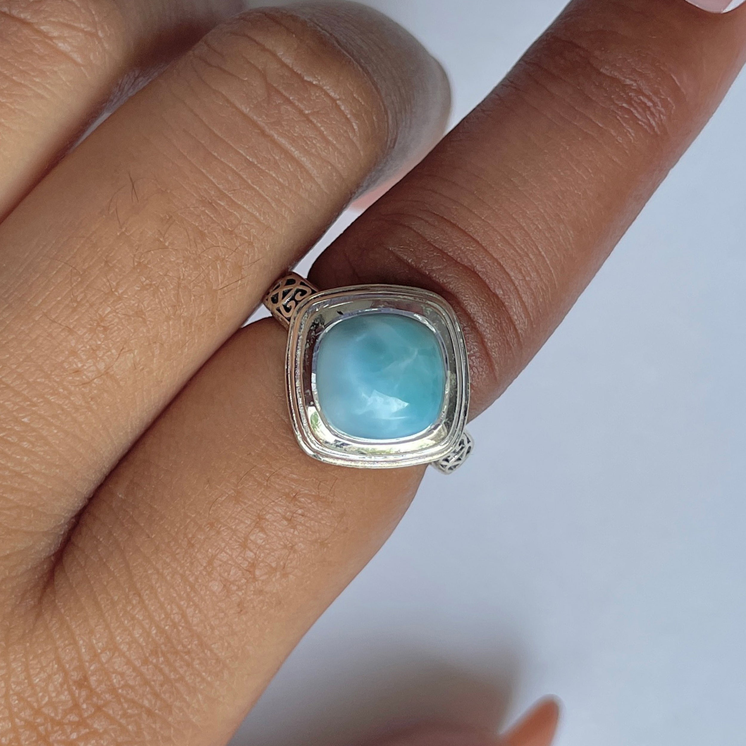 Larimar Ring-(LAR-RDR-56.)