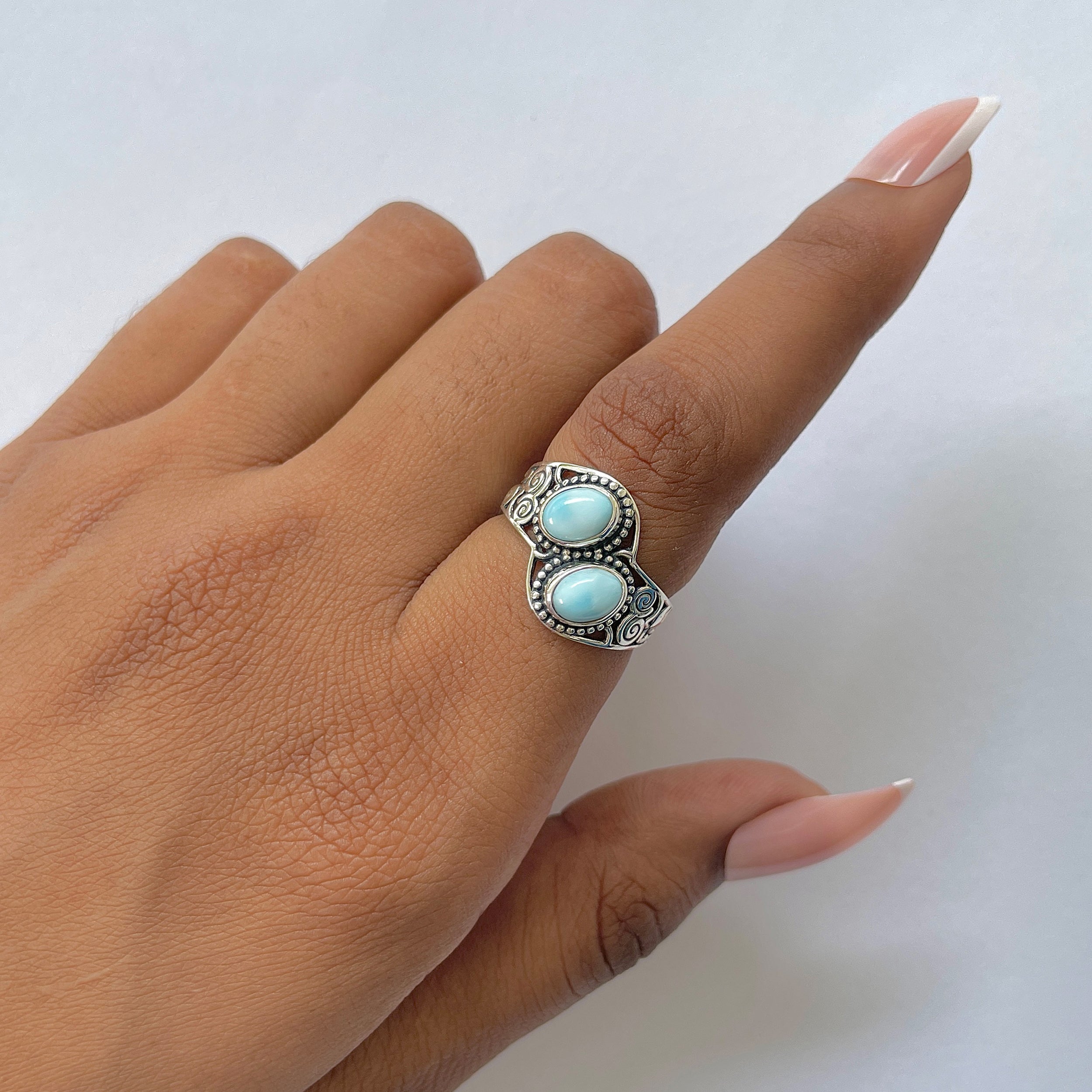 Larimar Ring-(LAR-RDR-62.)