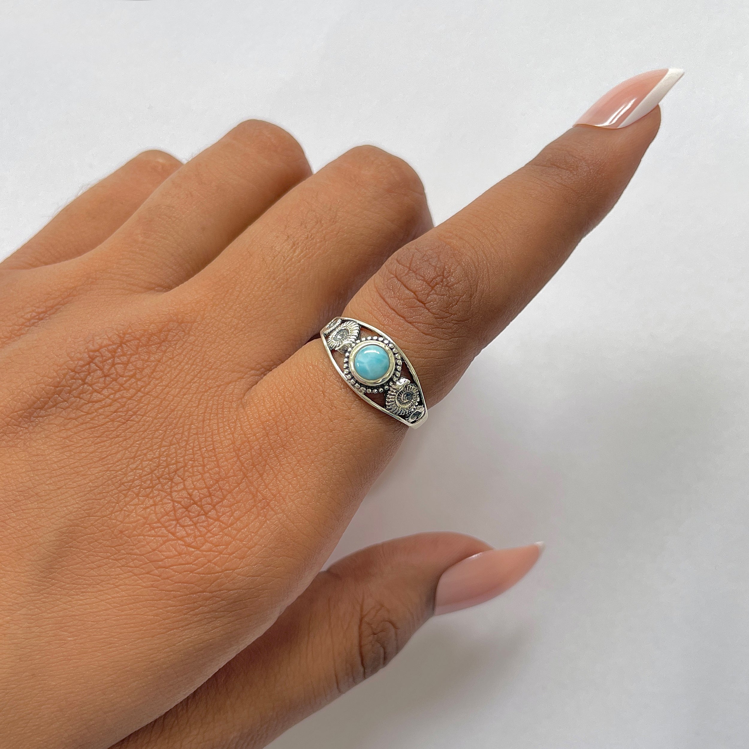 Larimar Ring-(LAR-RDR-68.)