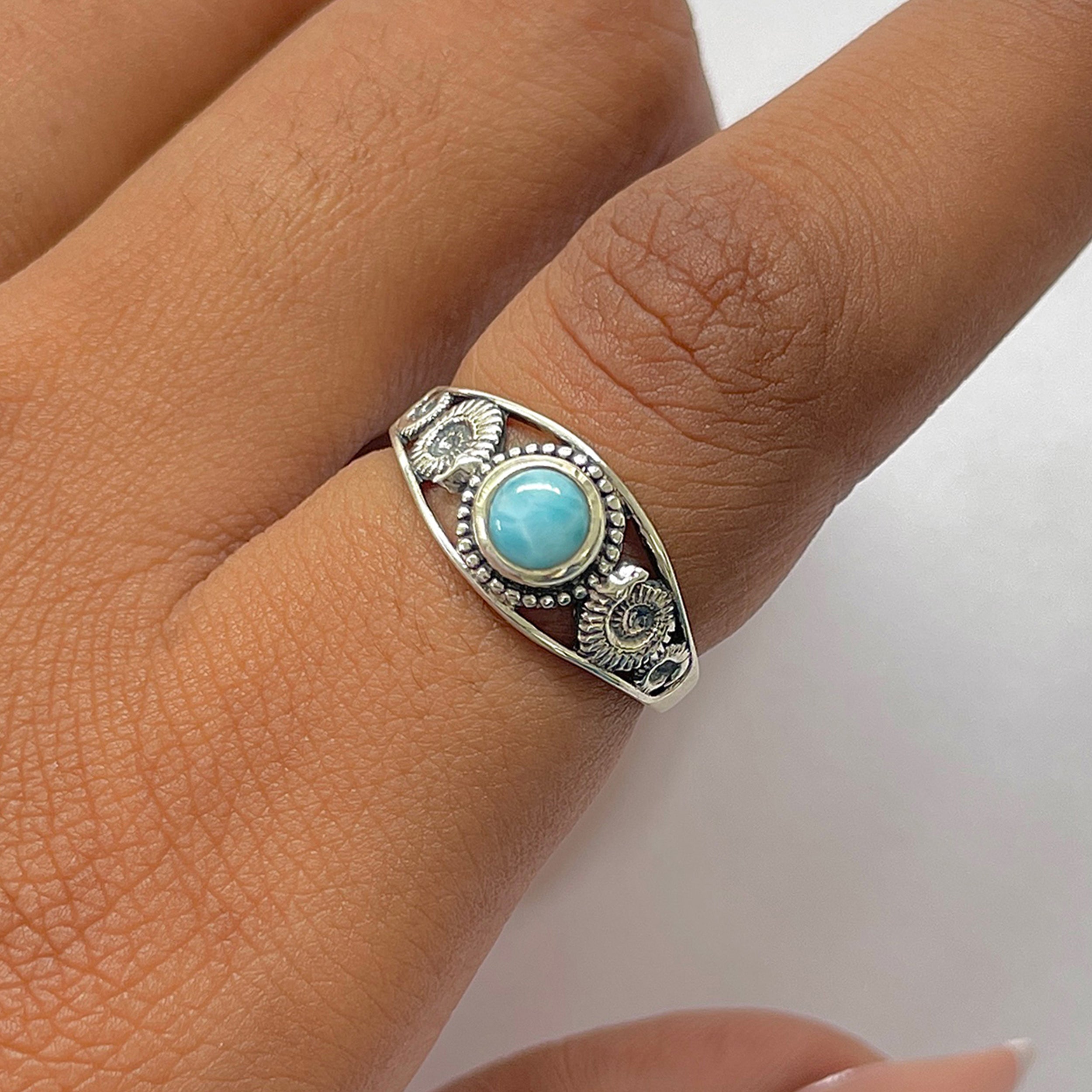 Larimar Ring-(LAR-RDR-68.)