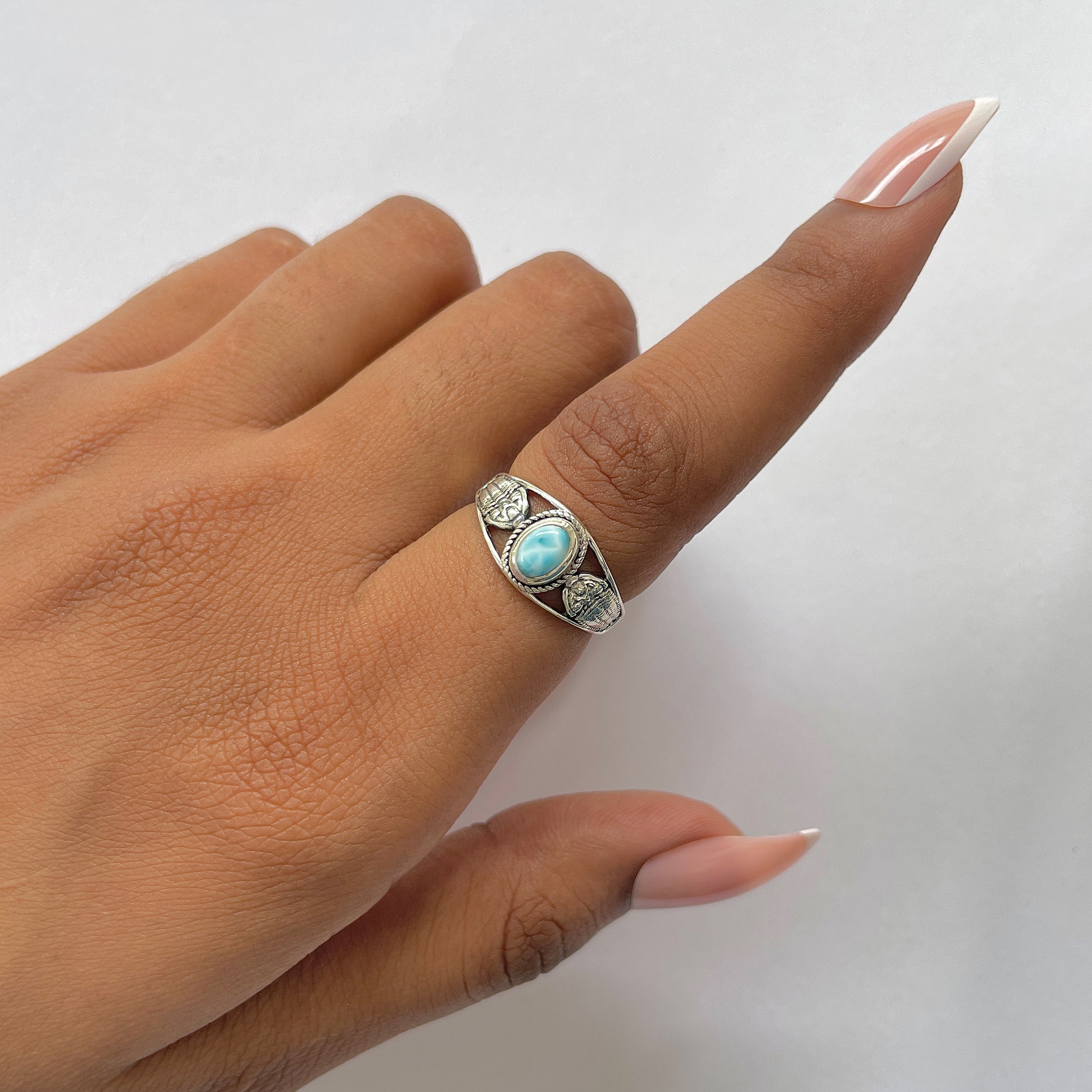 Larimar Ring-(LAR-RDR-69.)