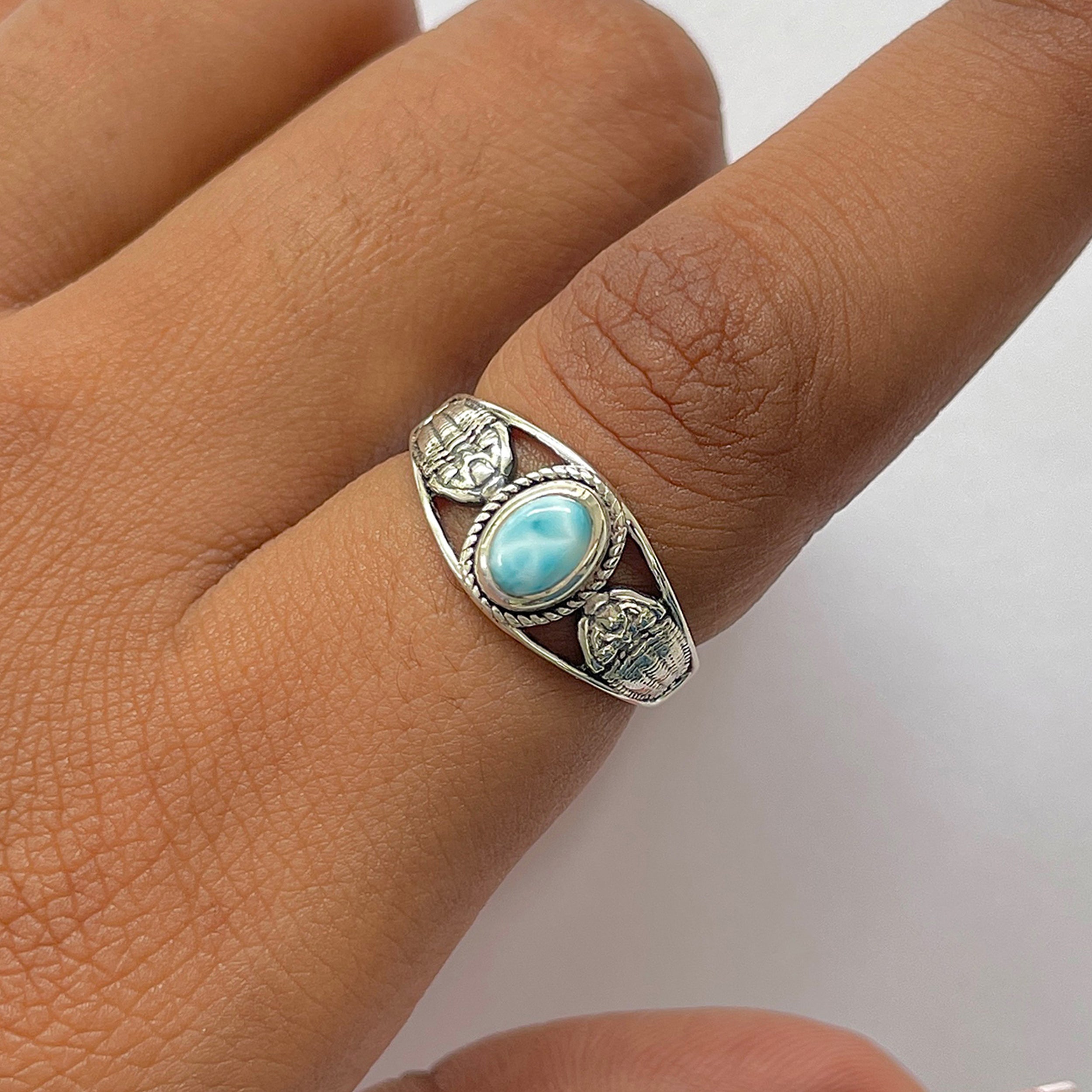 Larimar Ring-(LAR-RDR-69.)