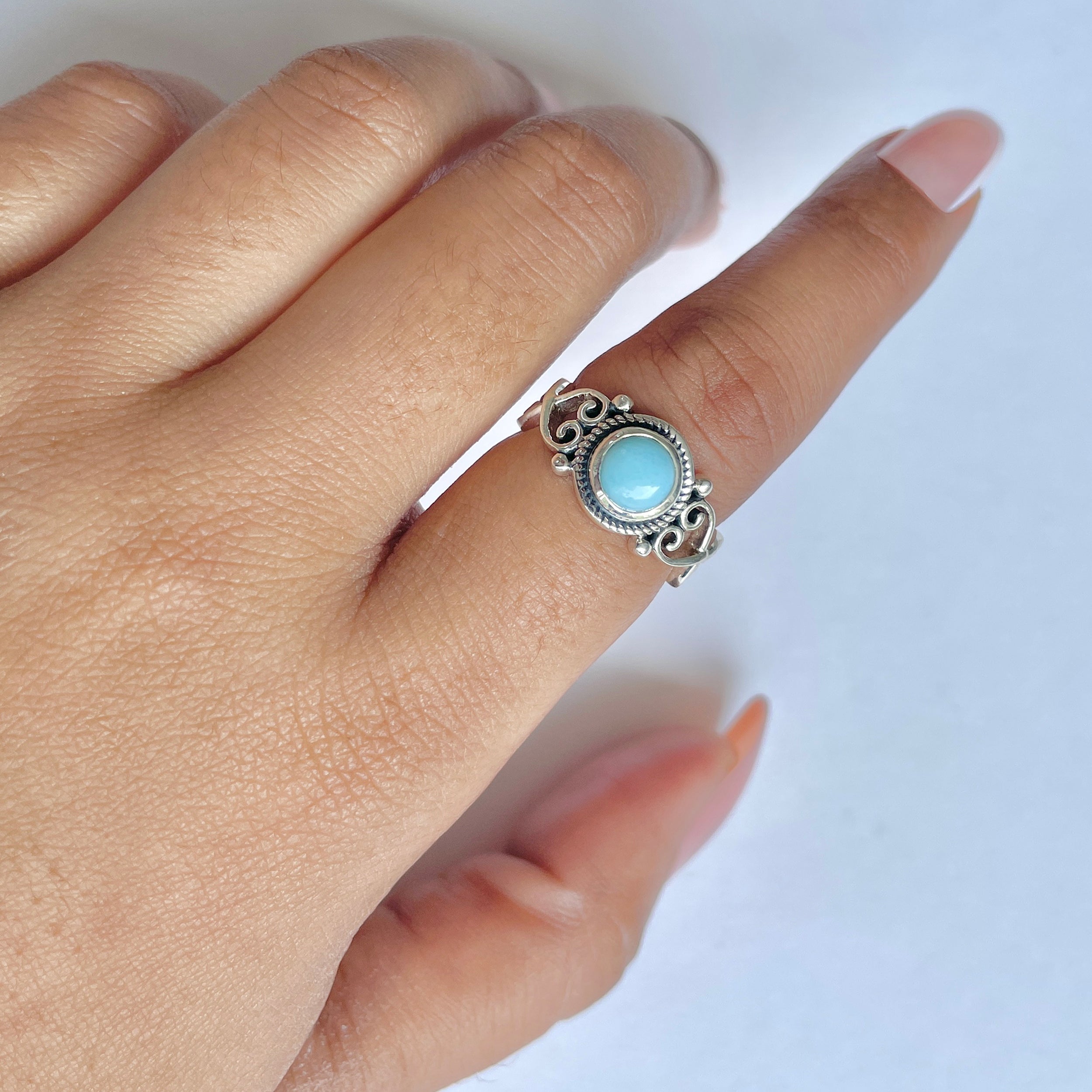 Larimar Ring-(LAR-RDR-828.)
