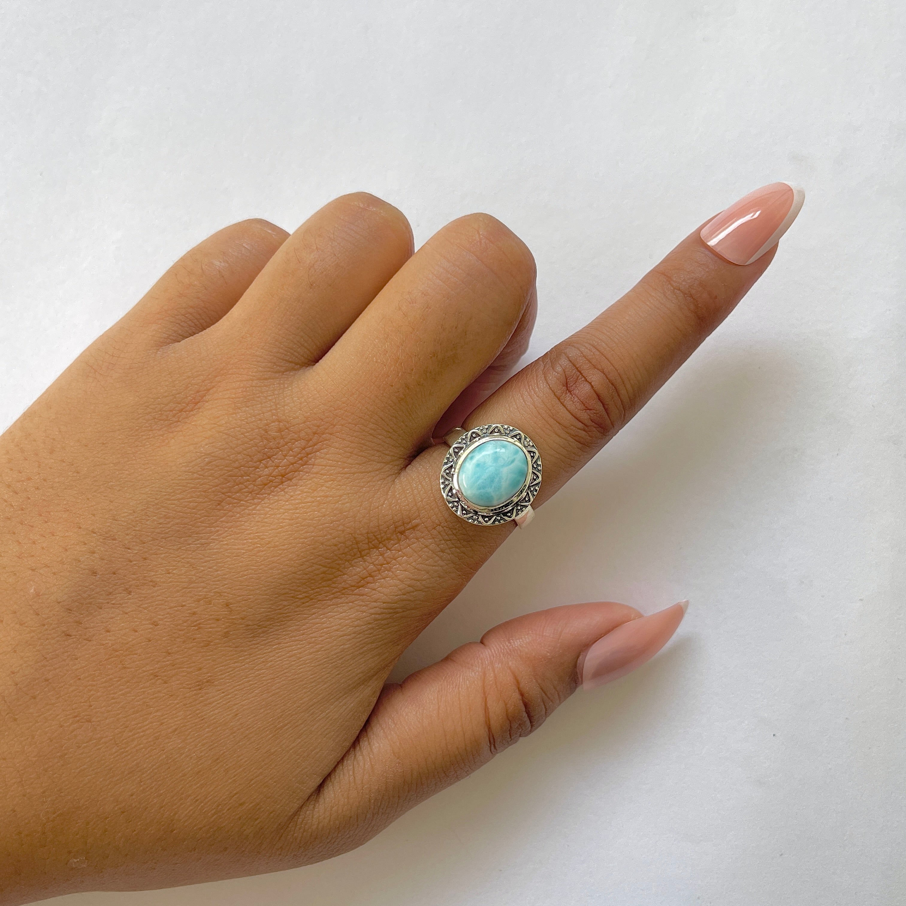 Larimar Ring-(LAR-RDR-89.)