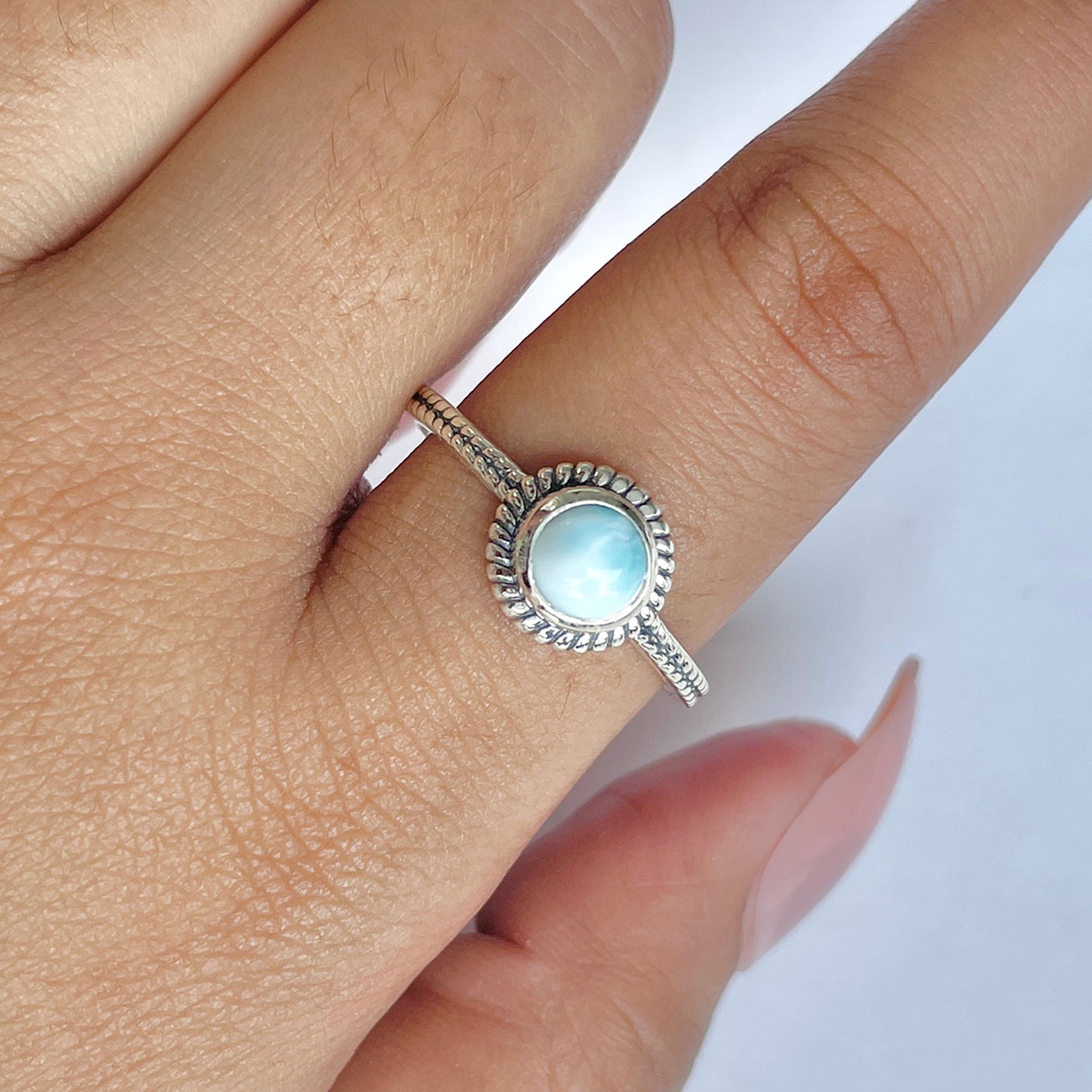 Larimar Ring-(LAR-RDR-895.)