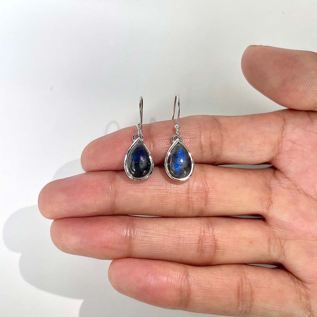 Labradorite Earring-(LBD-RDE-728)