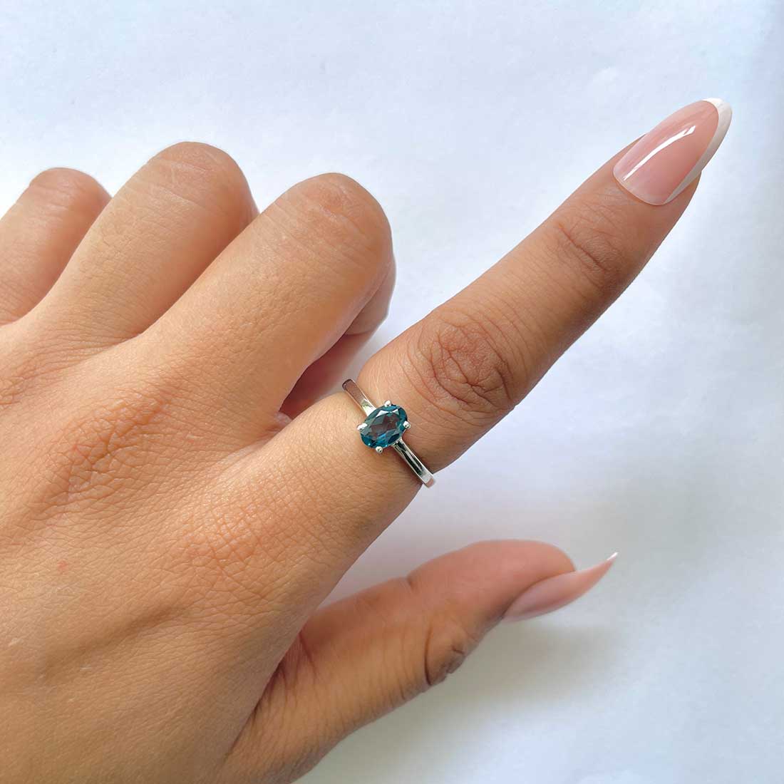 London Blue Topaz Ring-(LBTZ-RDR-242.)