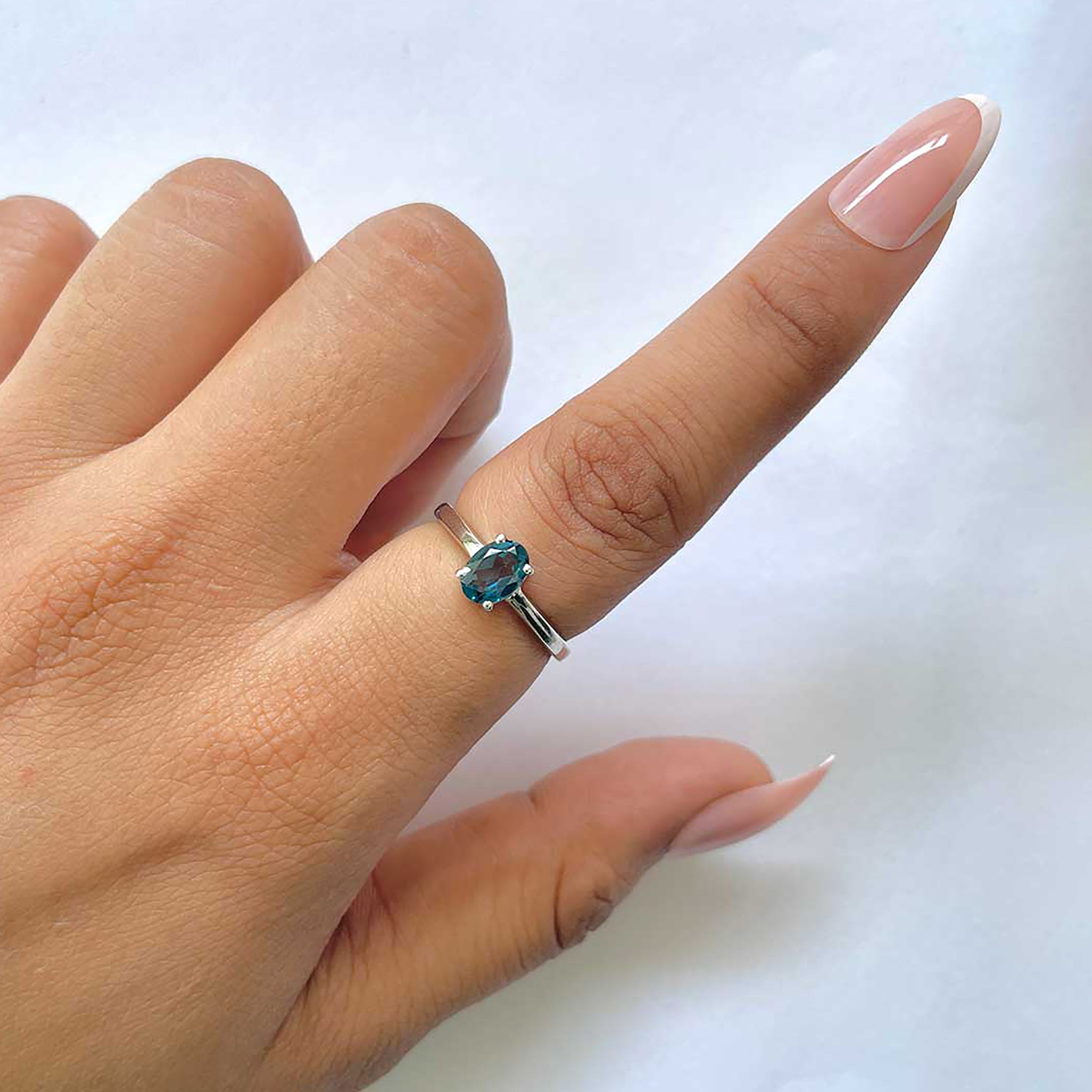 London Blue Topaz Ring-(LBTZ-RDR-242.)