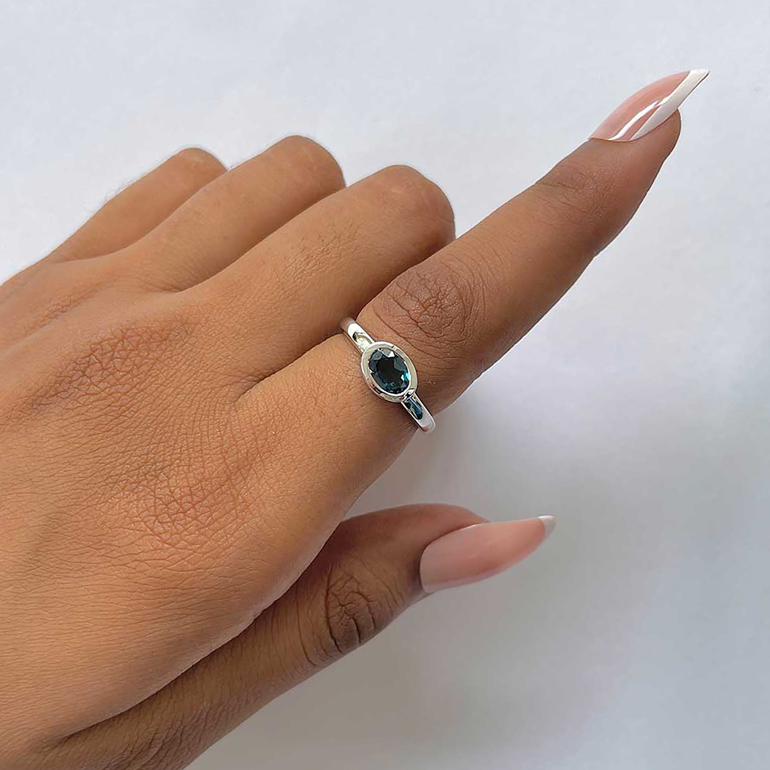 London Blue Topaz Ring-(LBTZ-RDR-4026.)