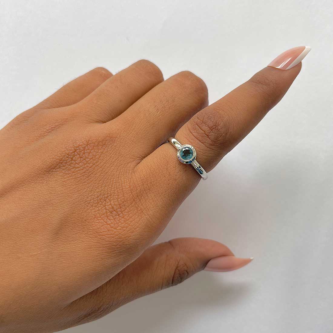 London Blue Topaz Ring-(LBTZ-RDR-4029.)