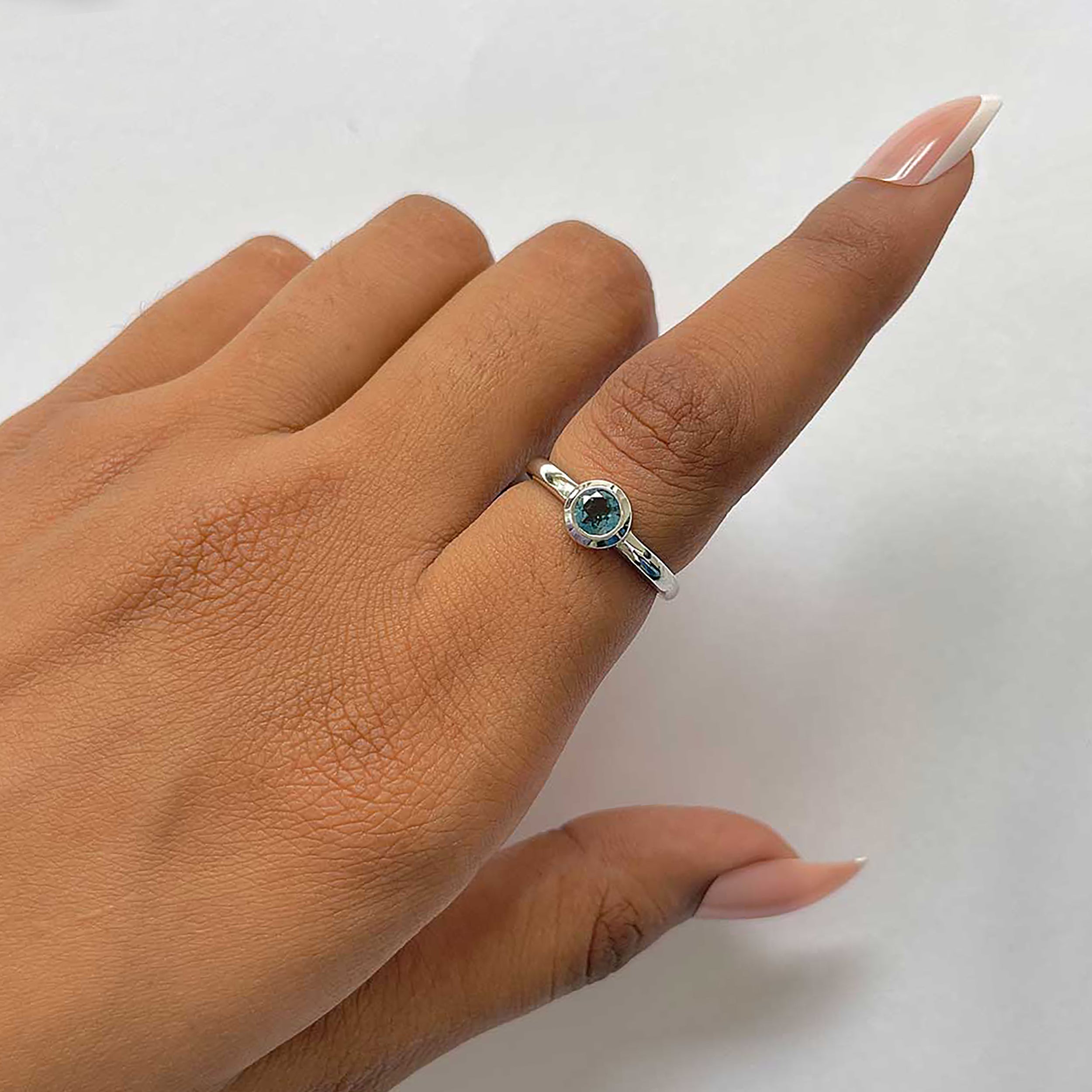 London Blue Topaz Ring-(LBTZ-RDR-4029.)