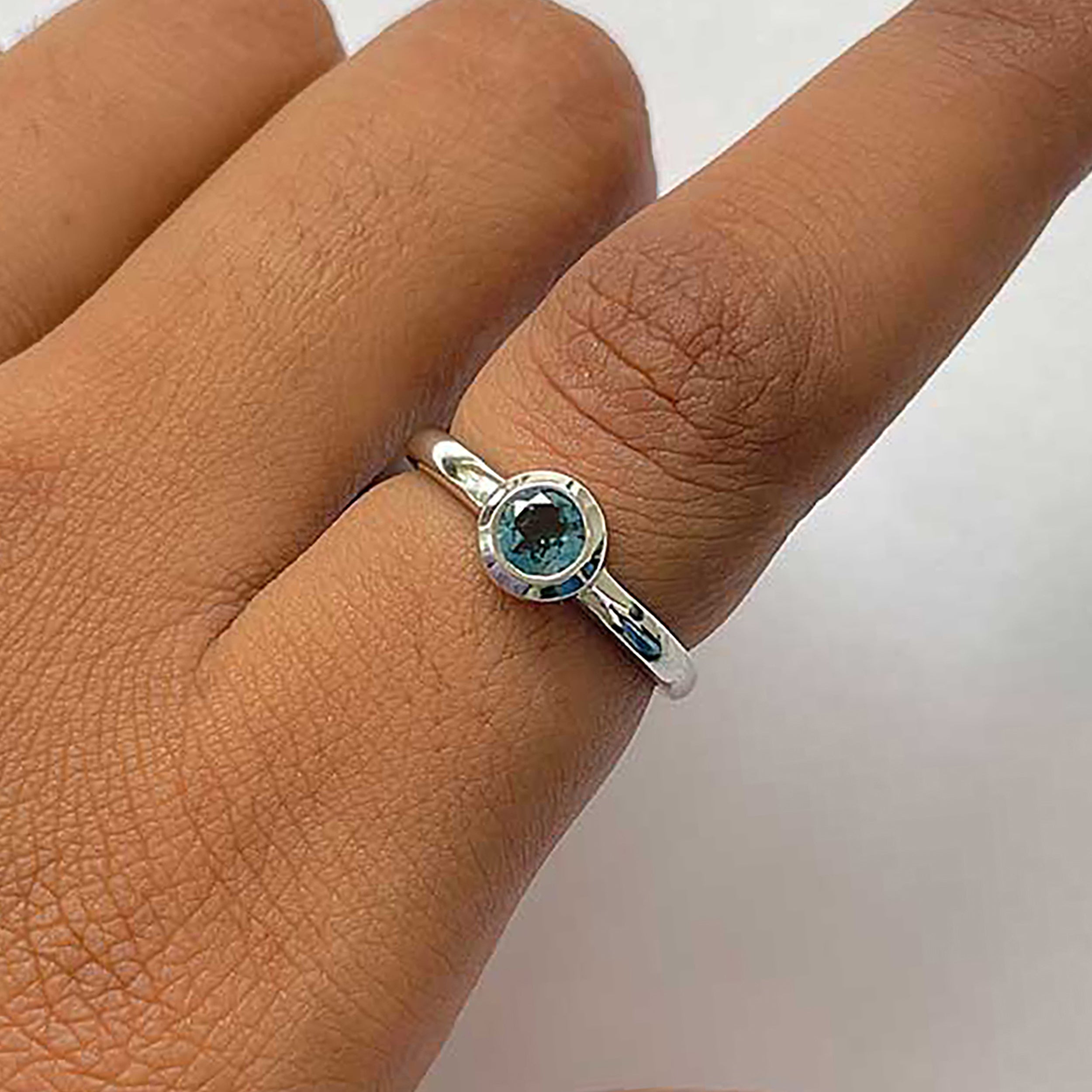London Blue Topaz Ring-(LBTZ-RDR-4029.)