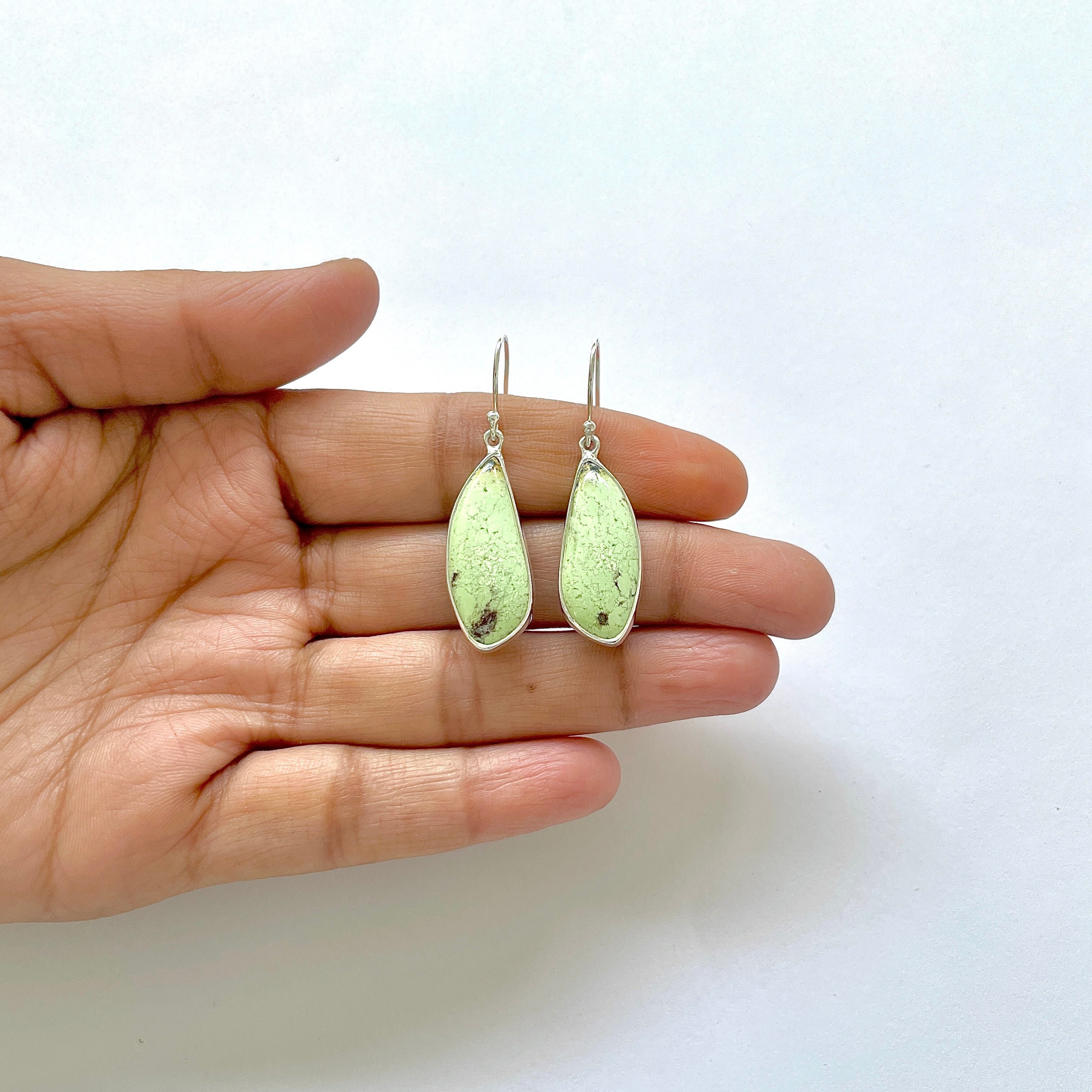 Lemon Chrysoprase Earring-(LCP-3-15)