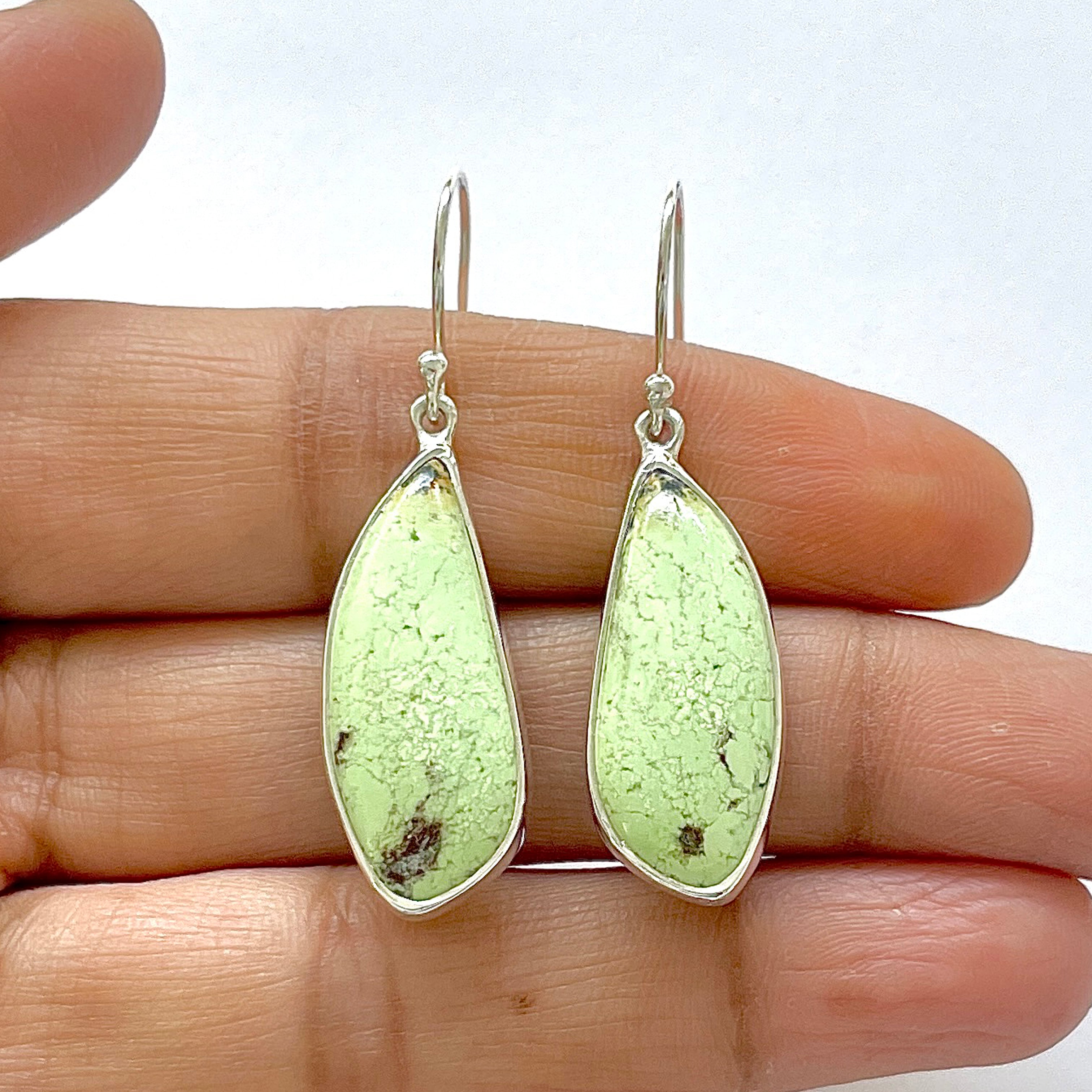 Lemon Chrysoprase Earring-(LCP-3-15)