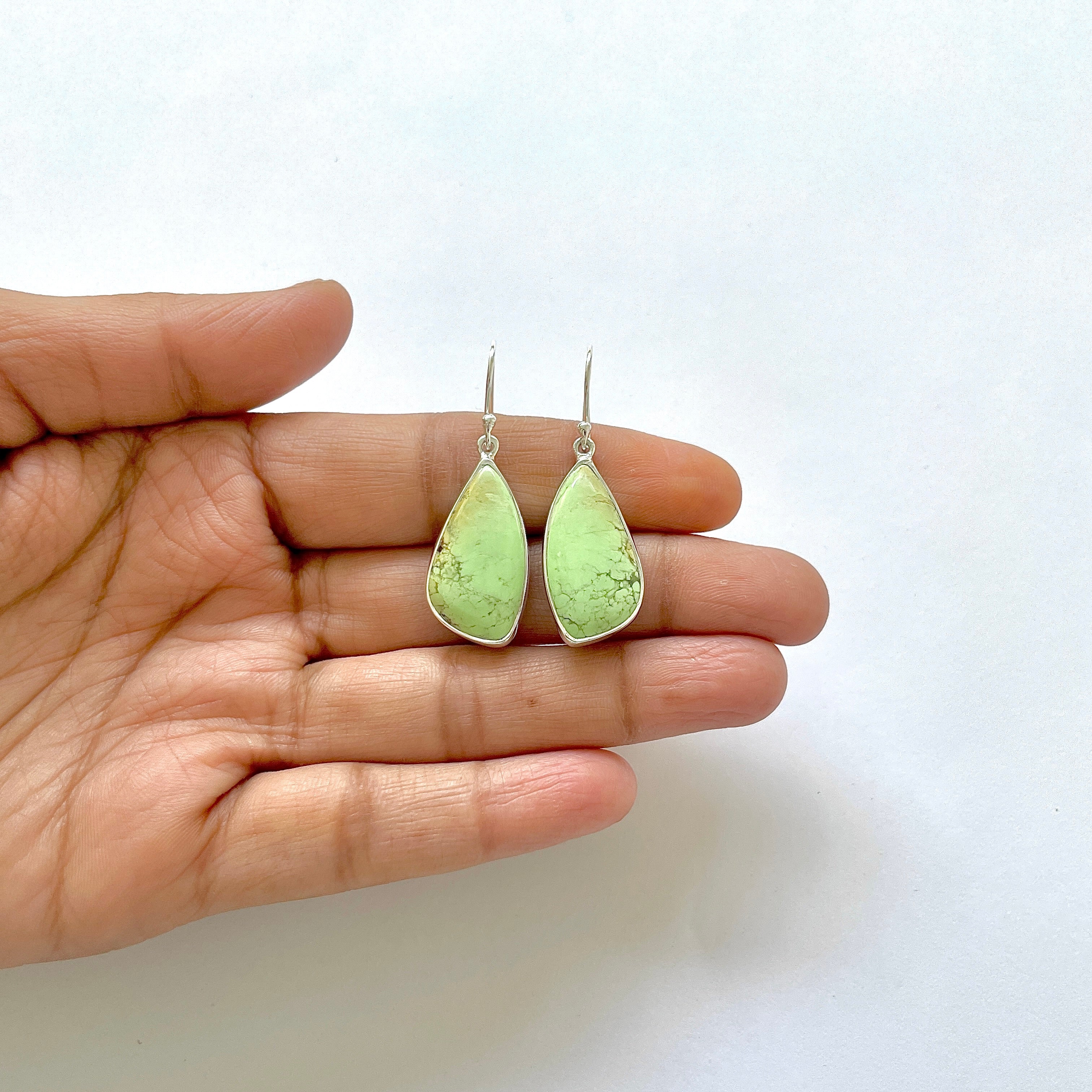 Lemon Chrysoprase Earring-(LCP-3-18)