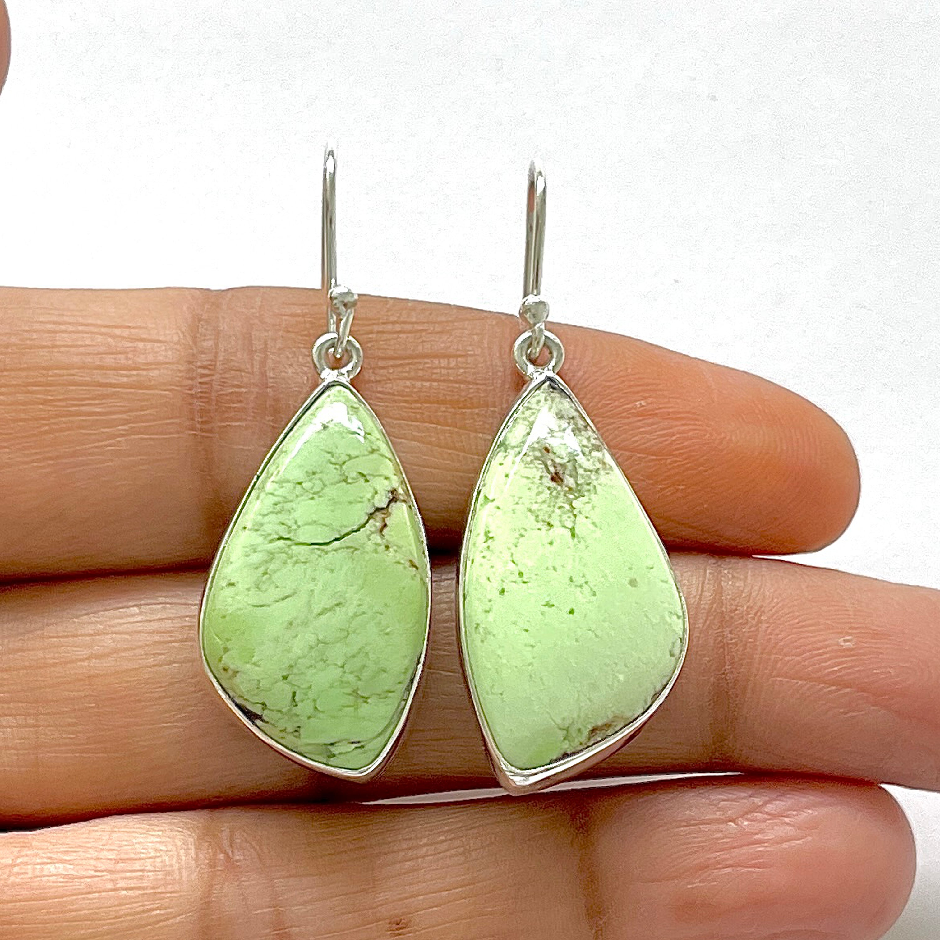 Lemon Chrysoprase Earring-(LCP-3-6)