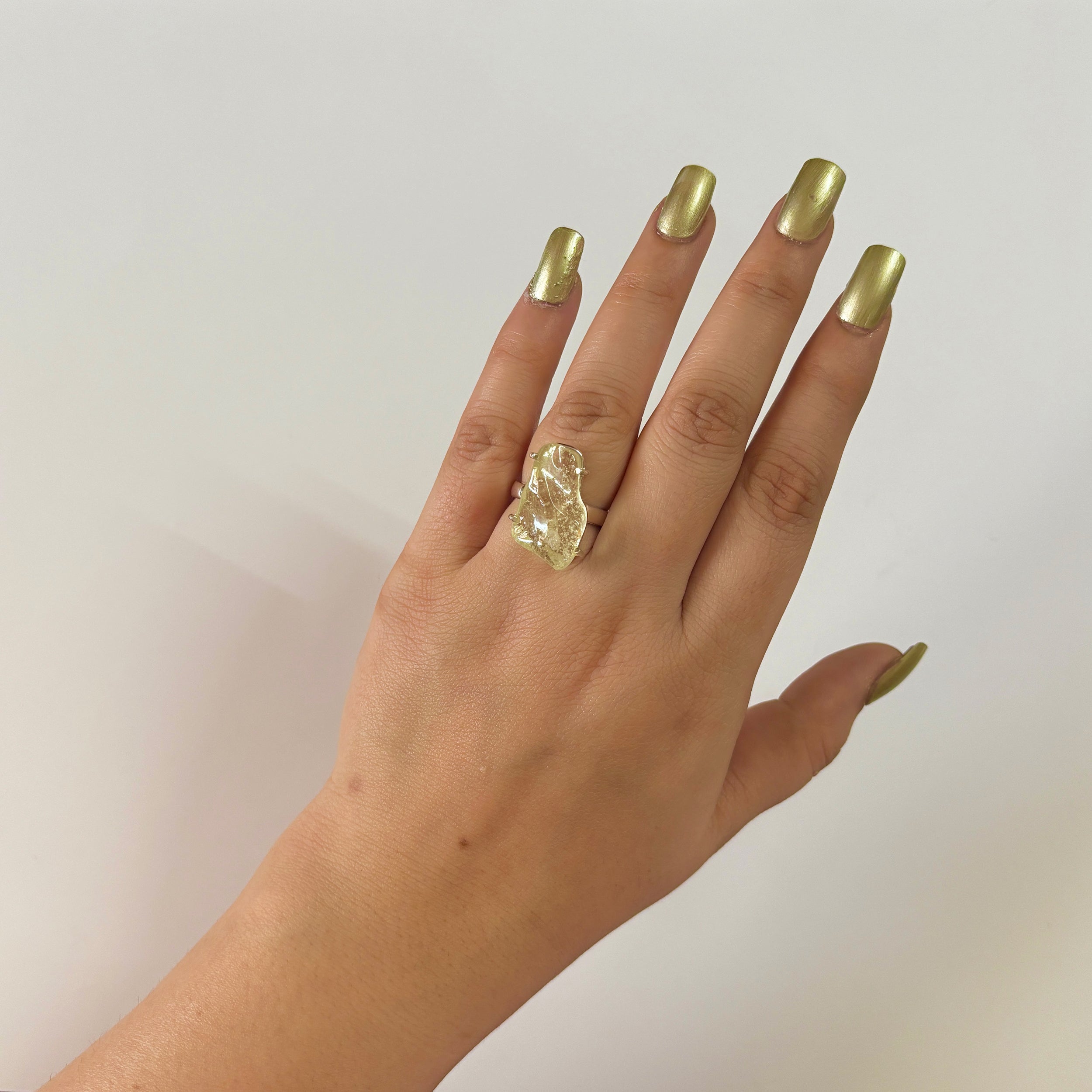 Libyan Desert Glass Ring-(LDG-2-10)