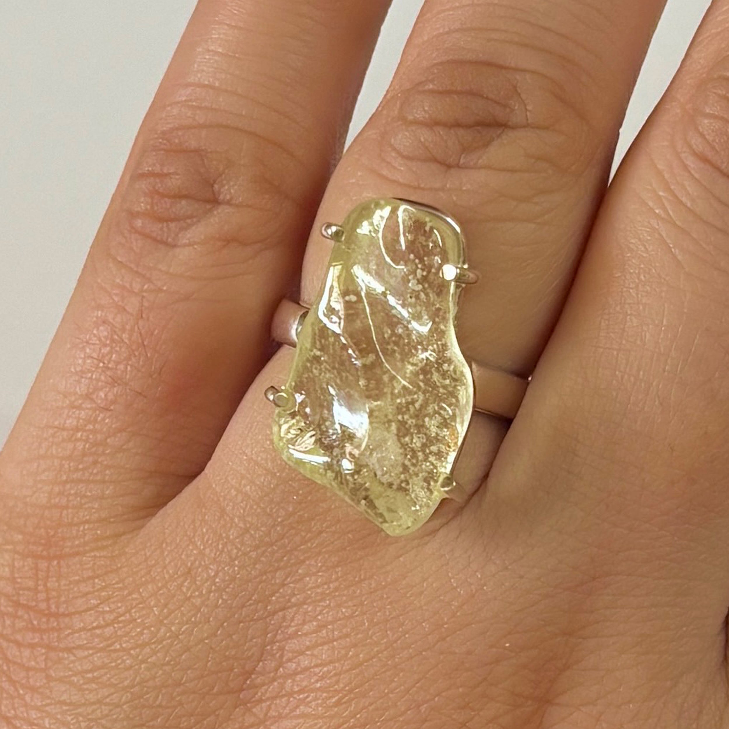 Libyan Desert Glass Ring-(LDG-2-10)