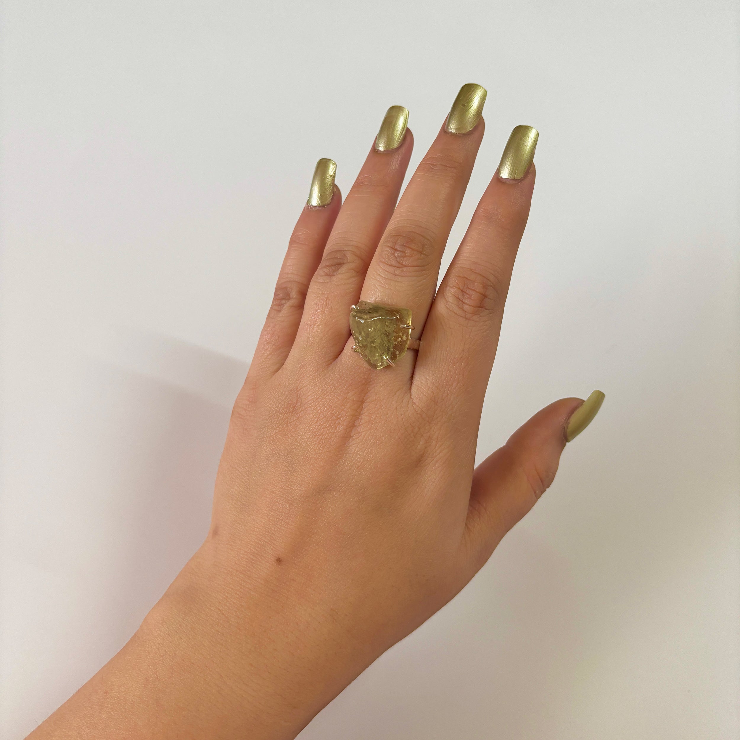 Libyan Desert Glass Ring-(LDG-2-12)