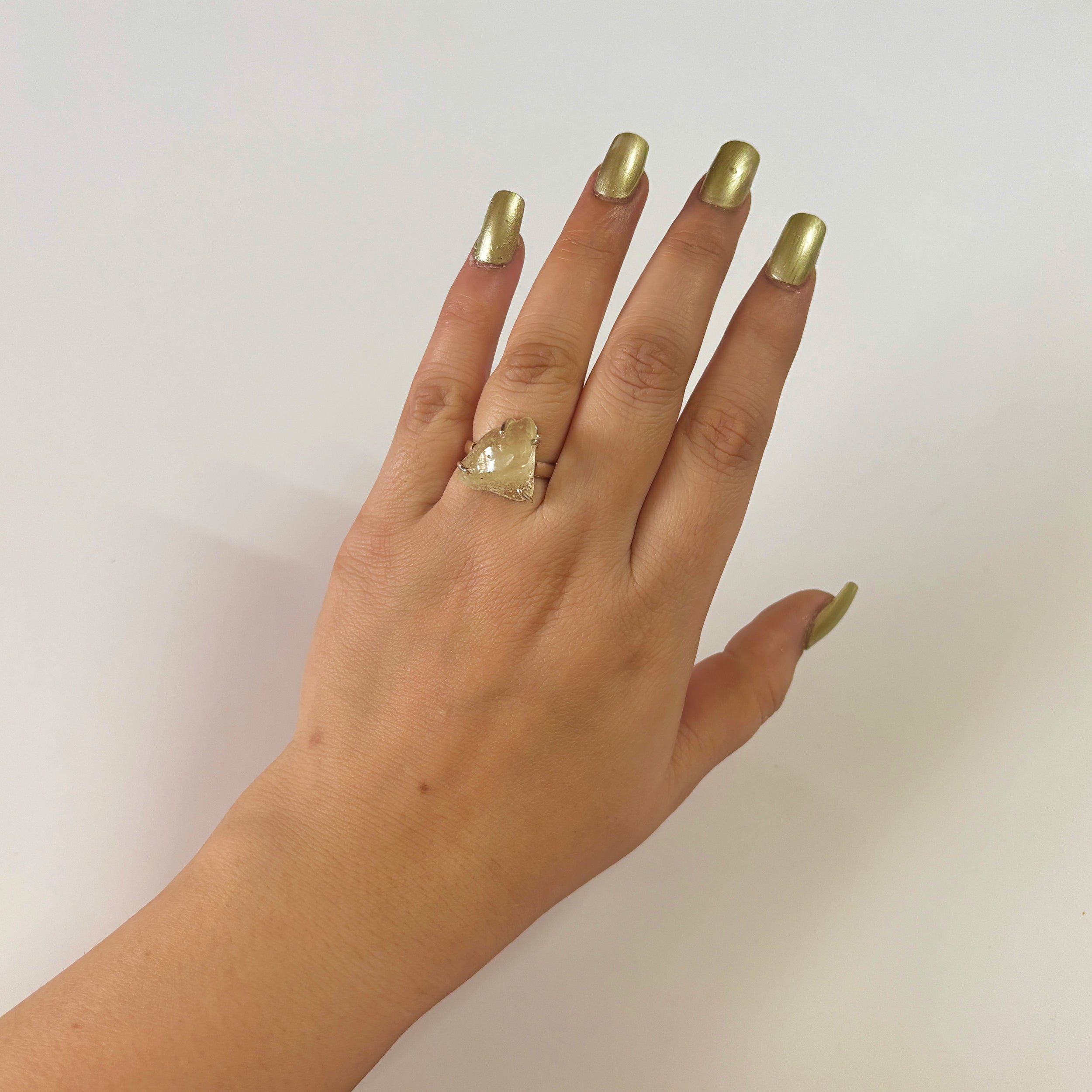 Libyan Desert Glass Ring-(LDG-2-13)
