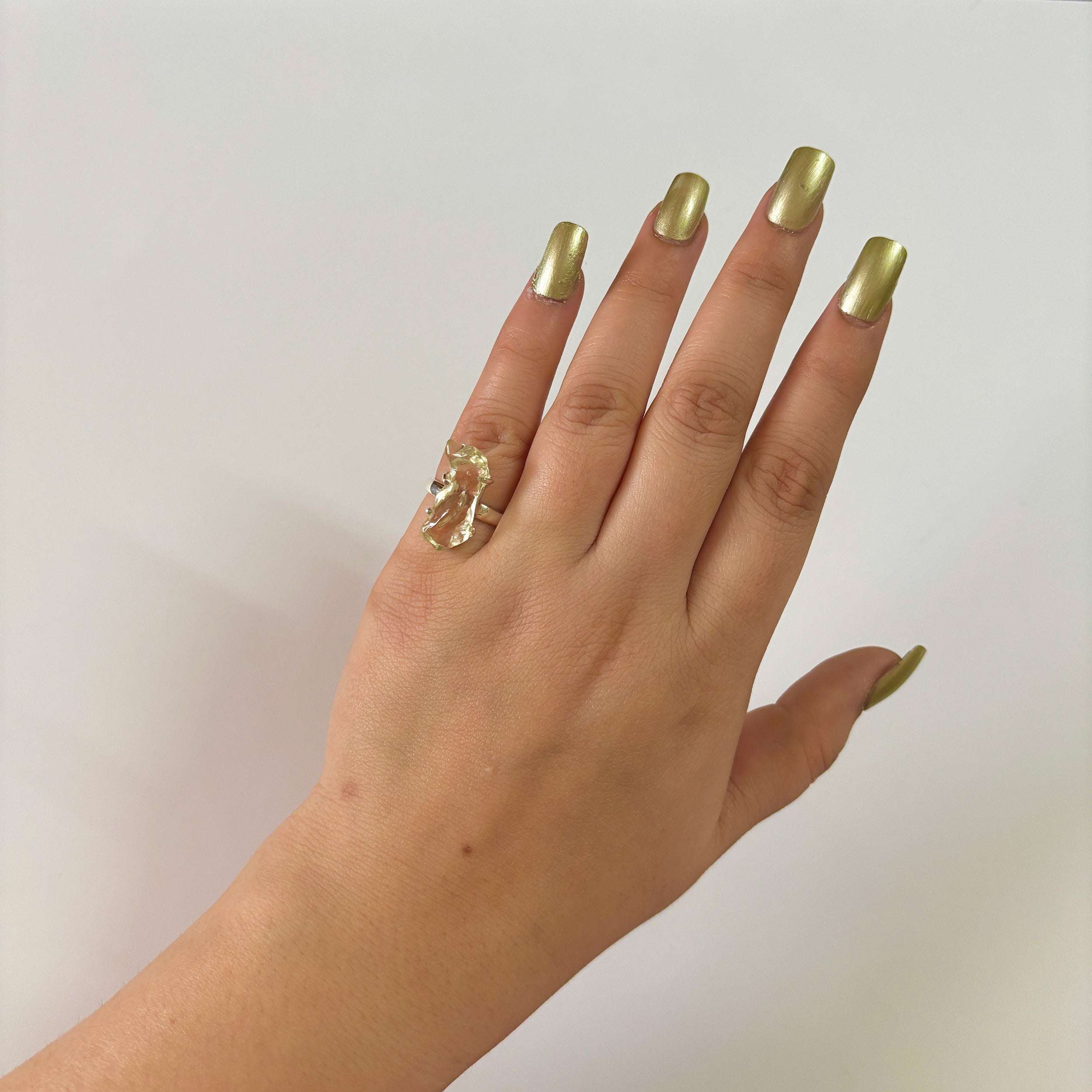 Libyan Desert Glass Ring-(LDG-2-14)