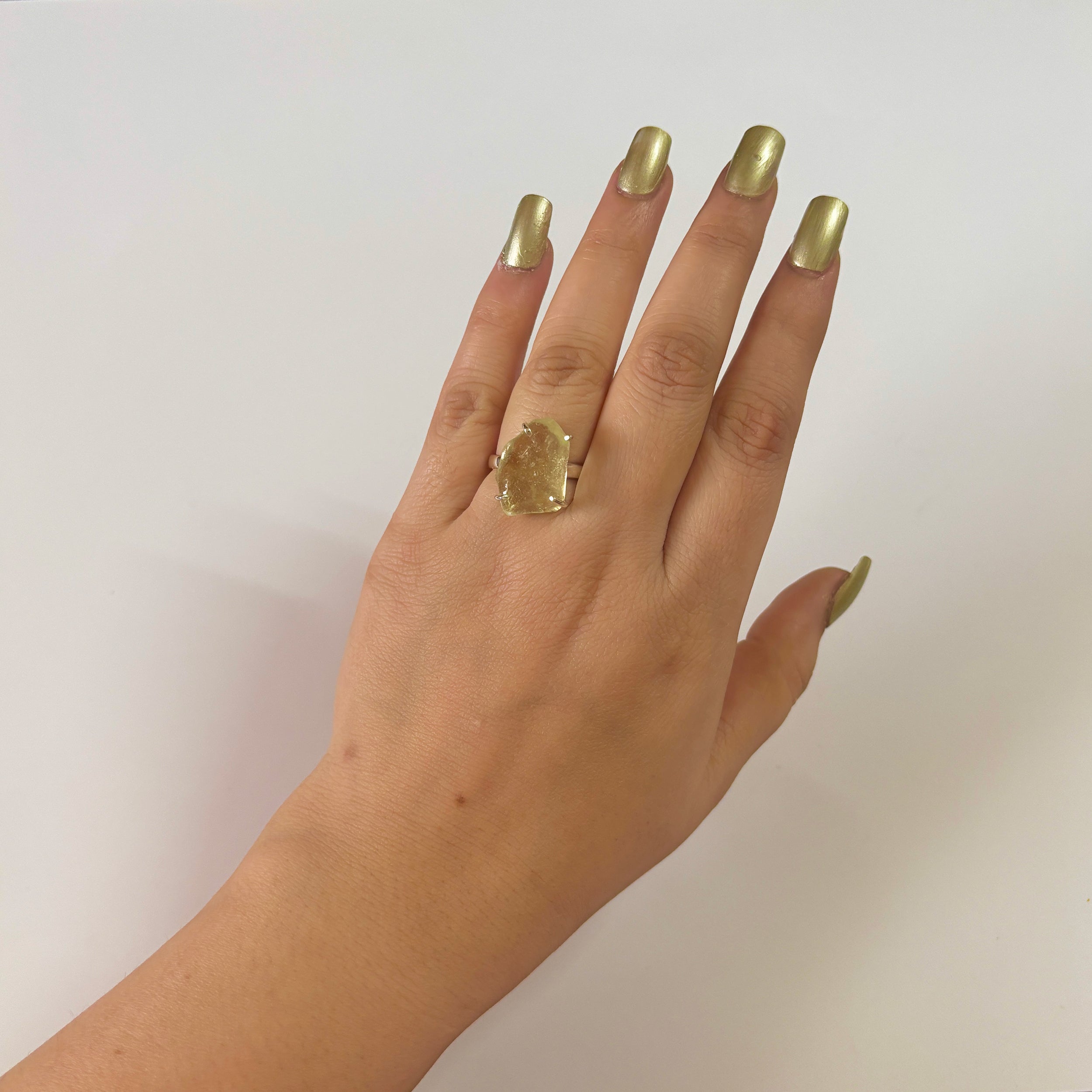 Libyan Desert Glass Ring-(LDG-2-16)