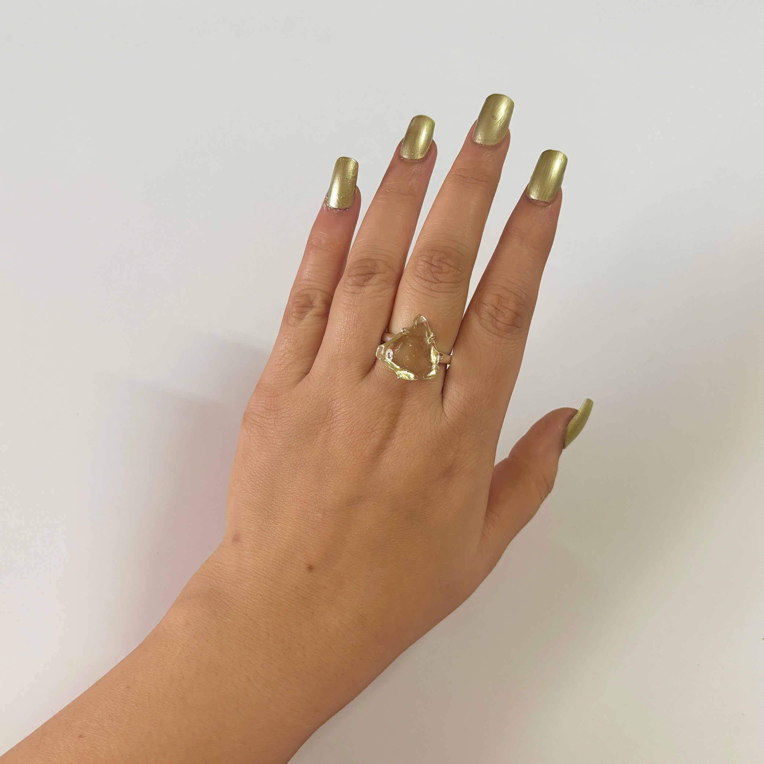 Libyan Desert Glass Ring-(LDG-2-17)