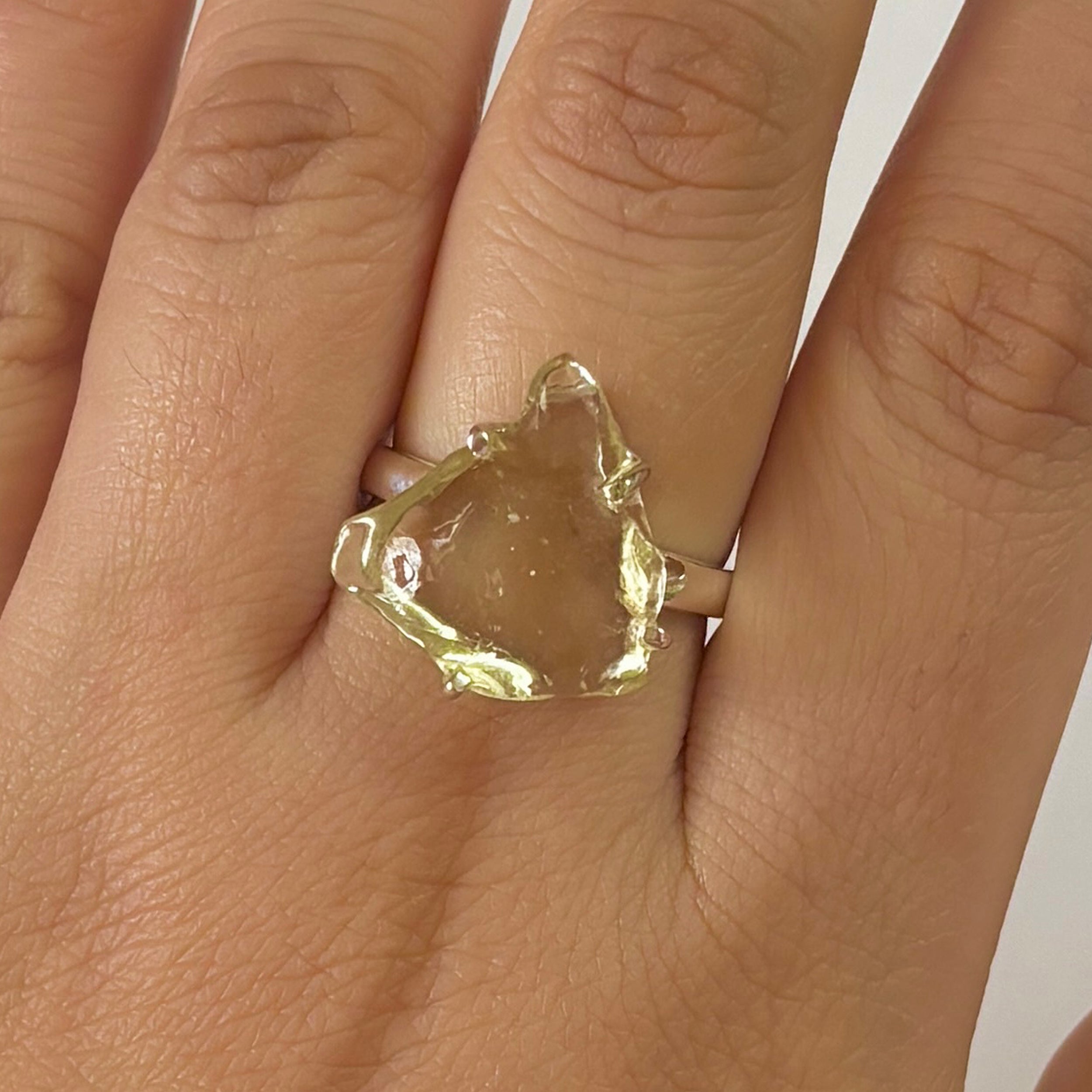 Libyan Desert Glass Ring-(LDG-2-17)