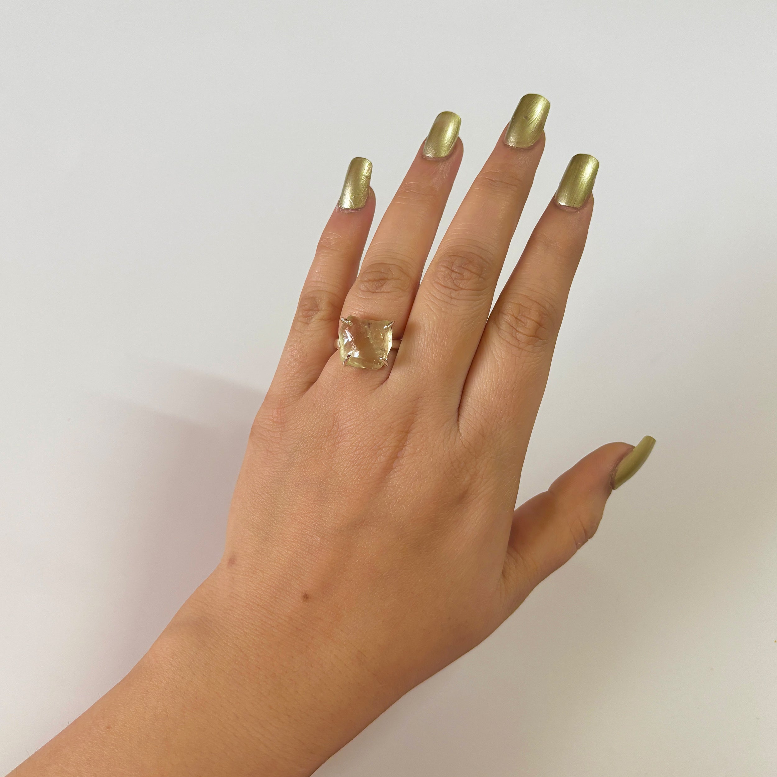 Libyan Desert Glass Ring-(LDG-2-18)
