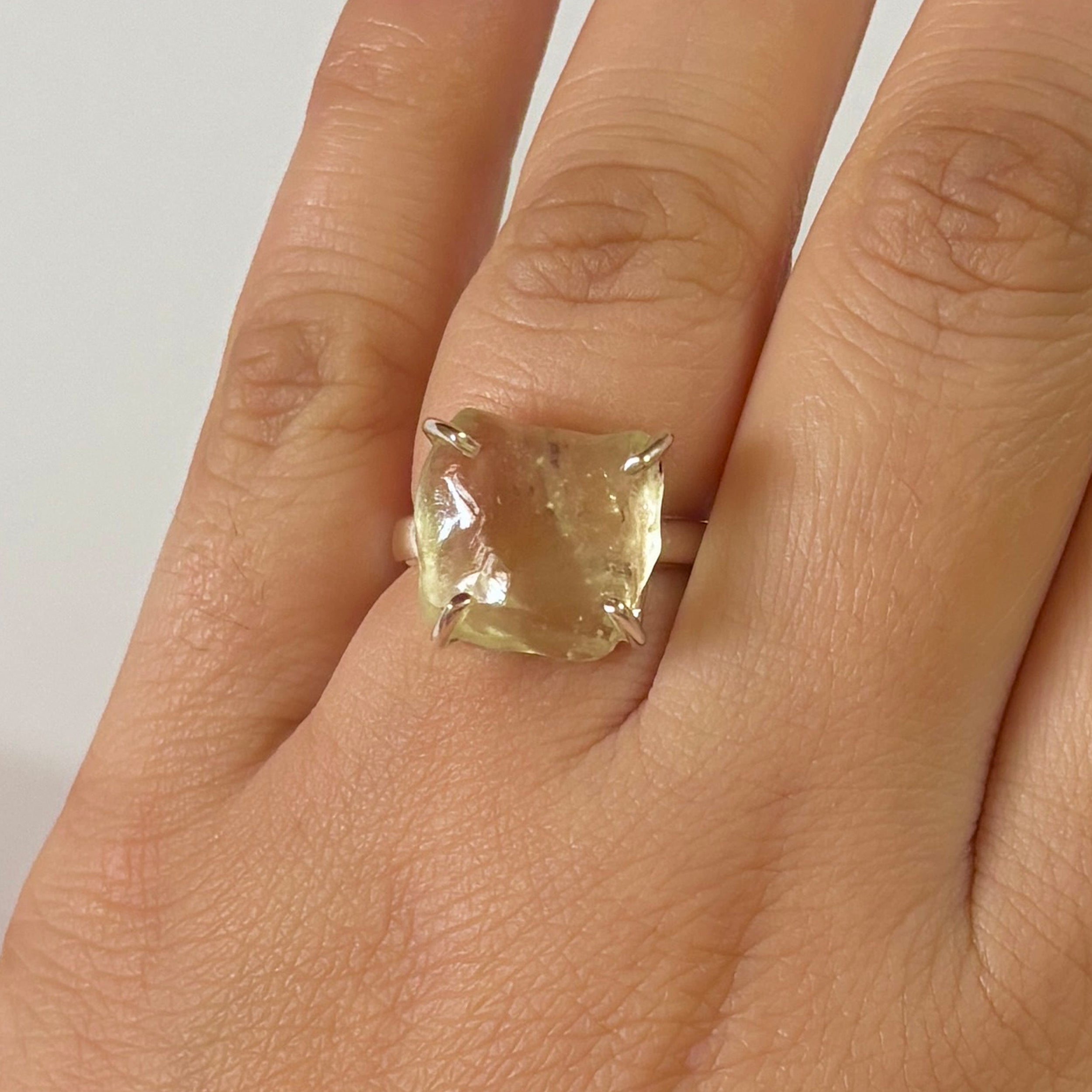Libyan Desert Glass Ring-(LDG-2-18)