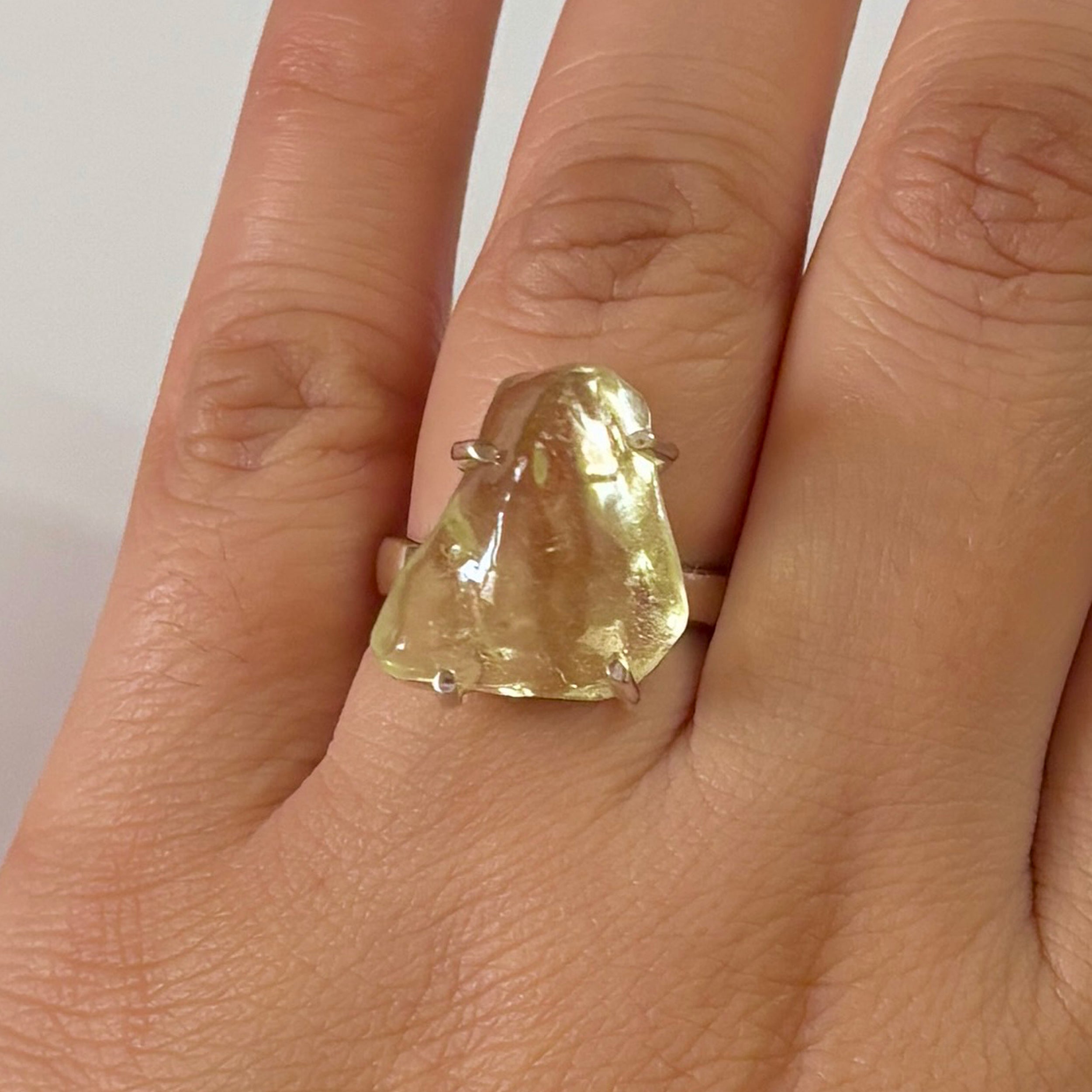 Libyan Desert Glass Ring-(LDG-2-2)