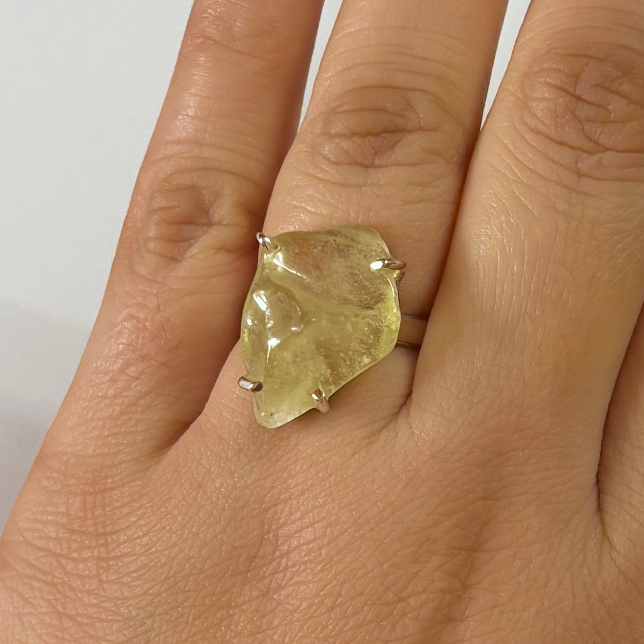 Libyan Desert Glass Ring-(LDG-2-24)