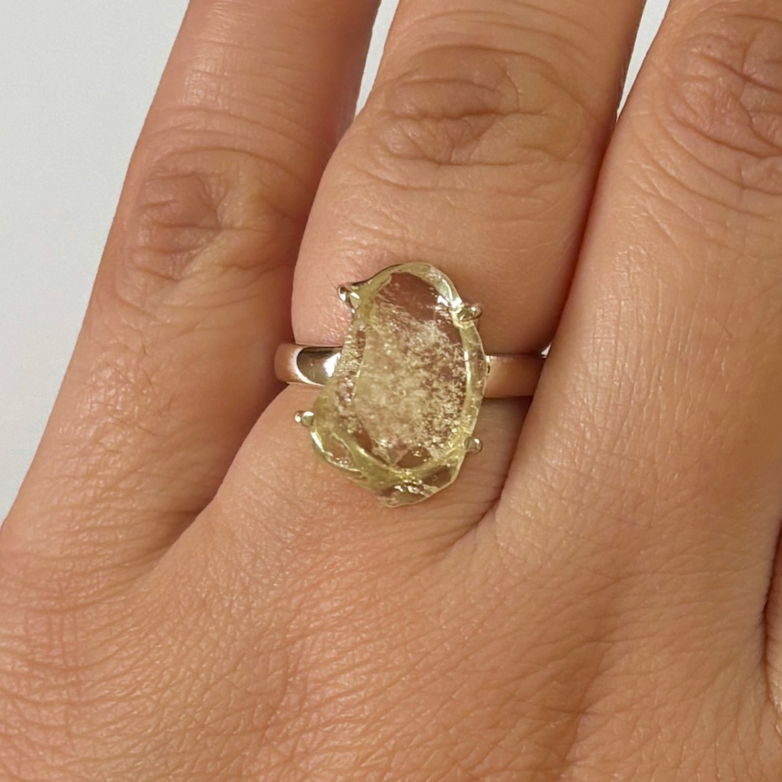Libyan Desert Glass Ring-(LDG-2-25)